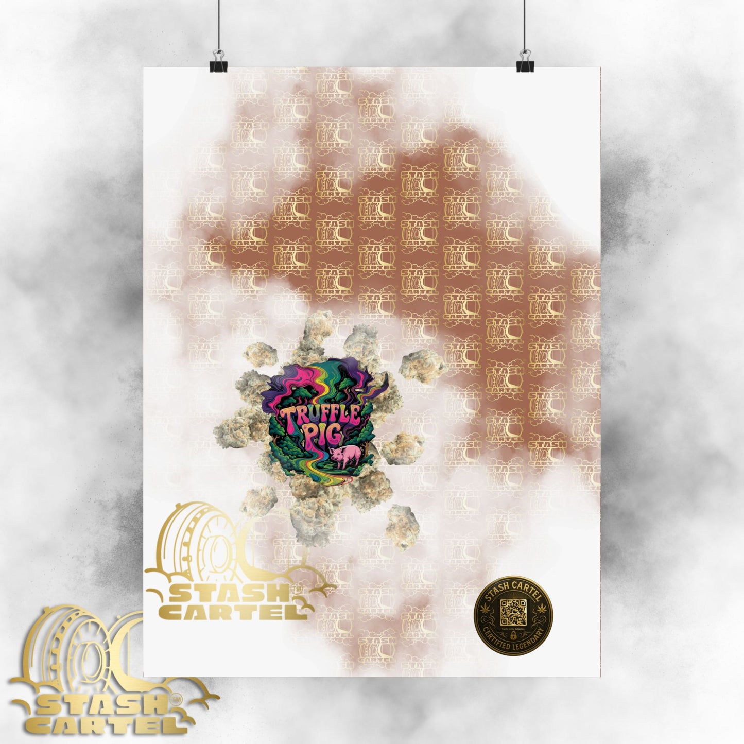 🐷🍫 Truffle Pig Poster – Rare Indica Hybrid with Candy Gas & Earthy Depth