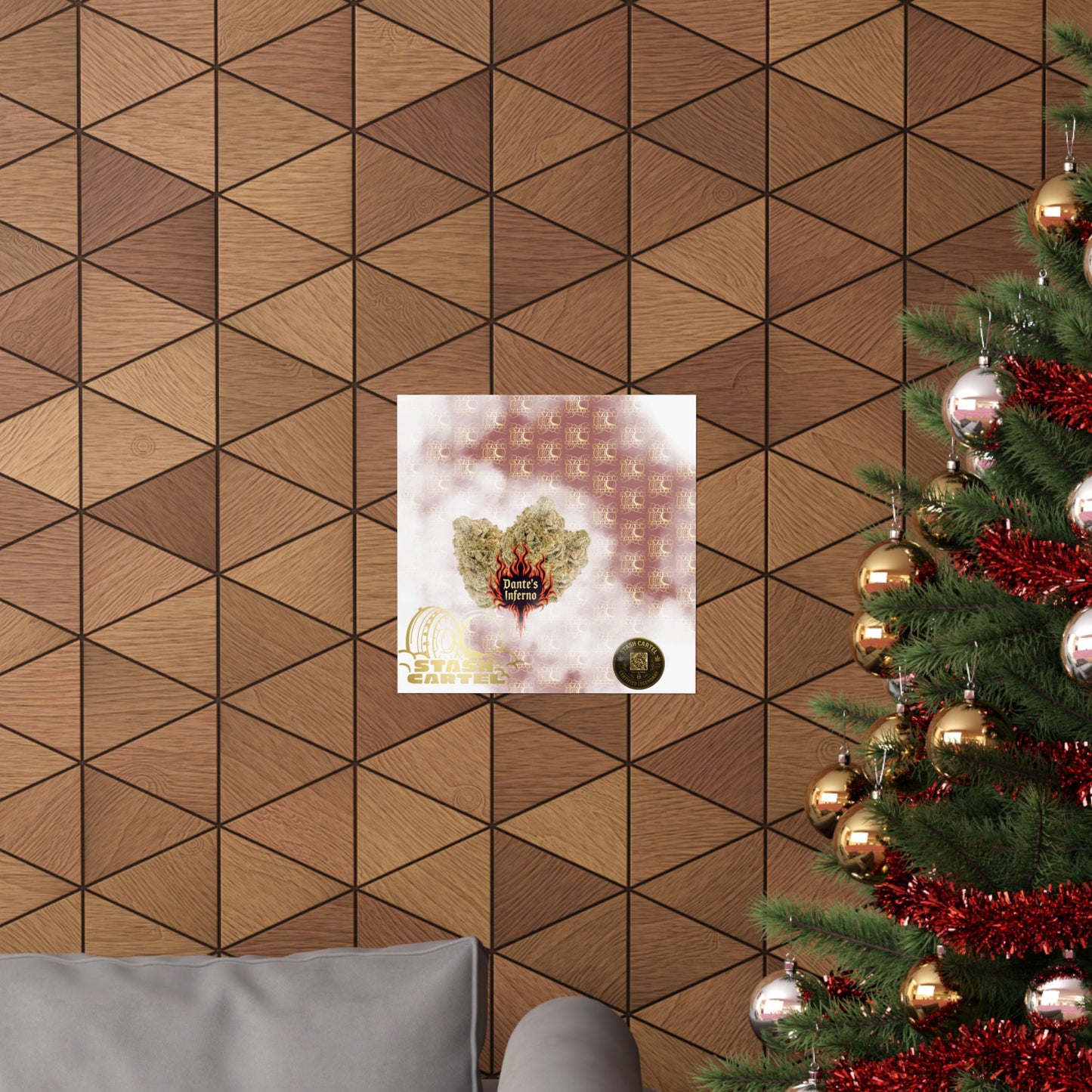 🔥😈 Dante’s Inferno Poster – Exotic Indica Hybrid Poster with Fiery Candy Terps