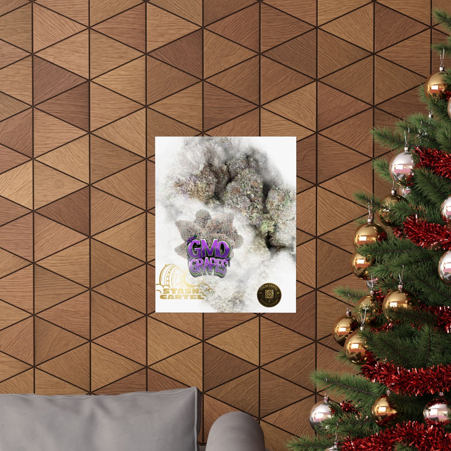 🔮 "GMO Grapes" Terp-Fueled Indica Art Poster