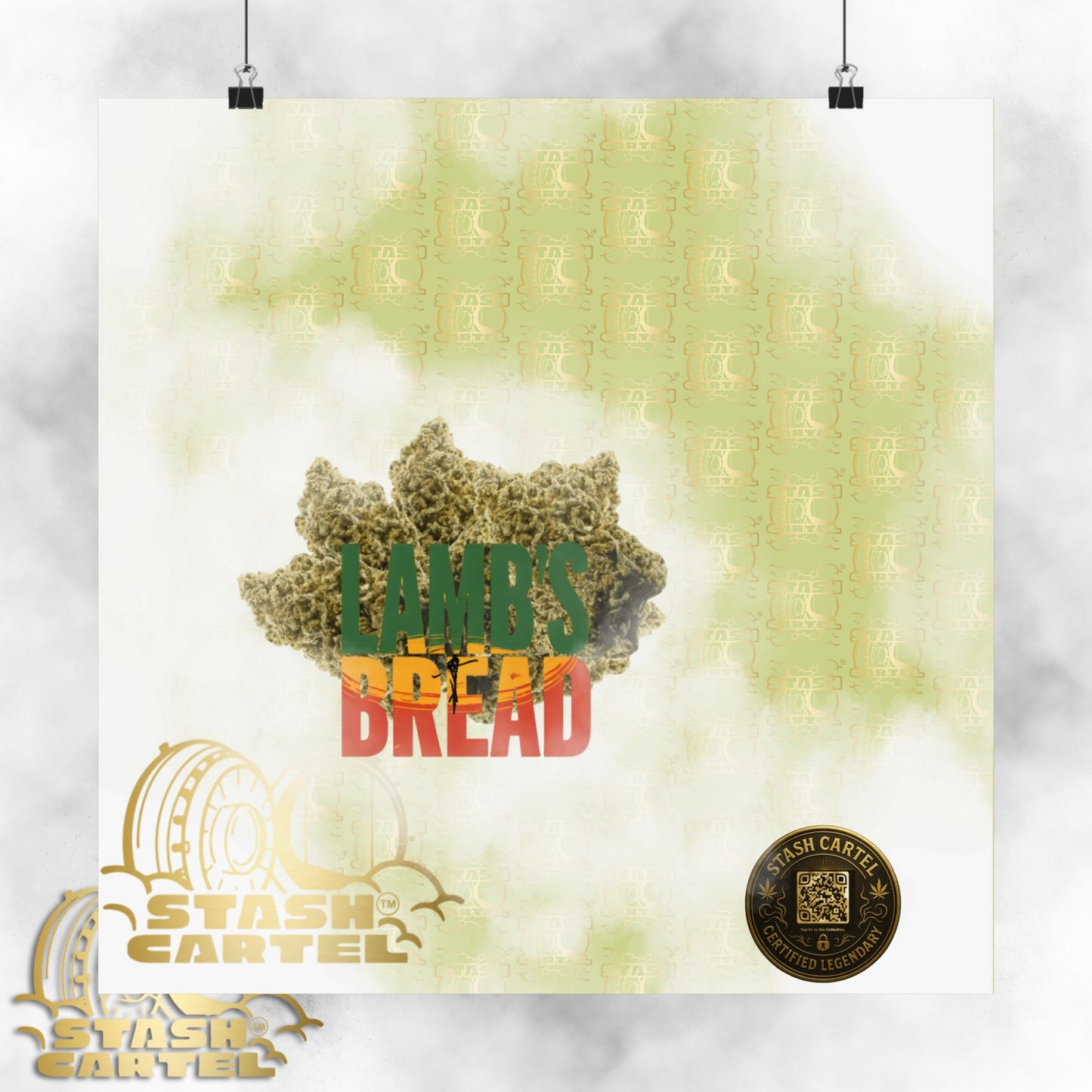 🇯🇲🕊️ Lamb’s Bread Poster – Jamaican Sativa Print with Bright Uplift & History