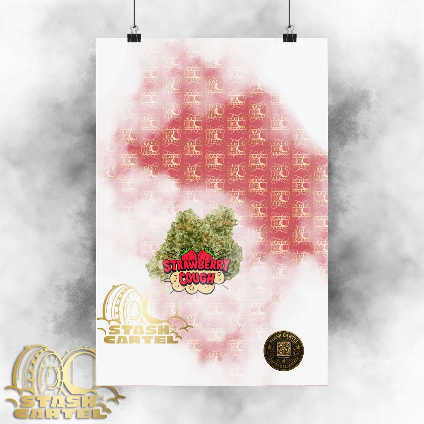 🍓 "Strawberry Cough" Skunky Sativa Poster