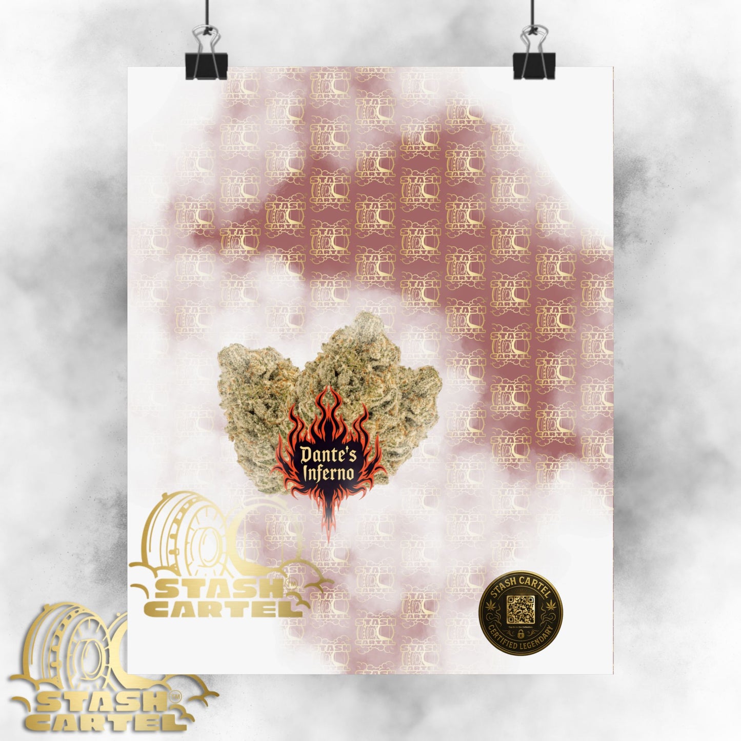 🔥😈 Dante’s Inferno Poster – Exotic Indica Hybrid Poster with Fiery Candy Terps
