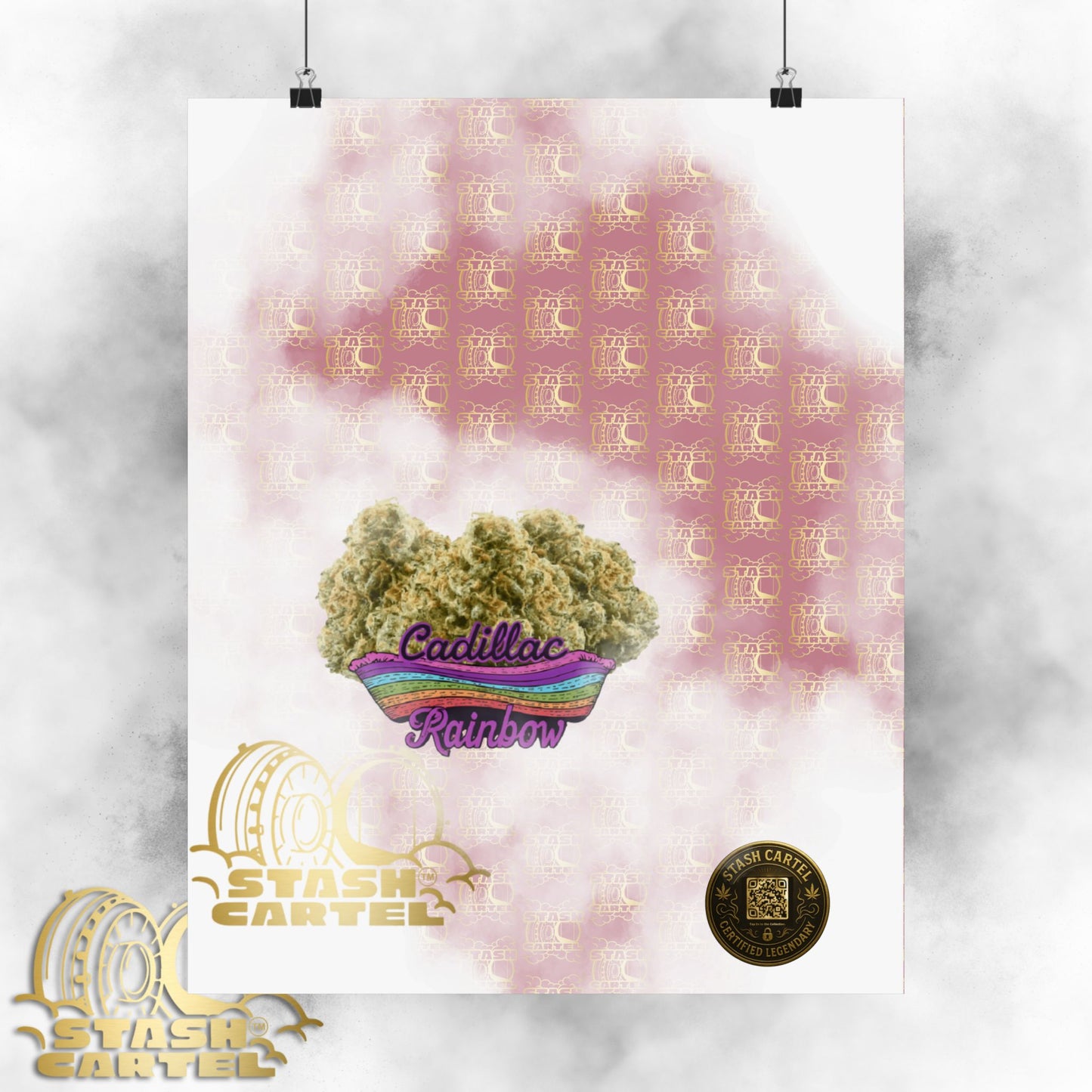 🚗🌈 "Cadillac Rainbow" Hybrid Poster – Premium Funk Ride