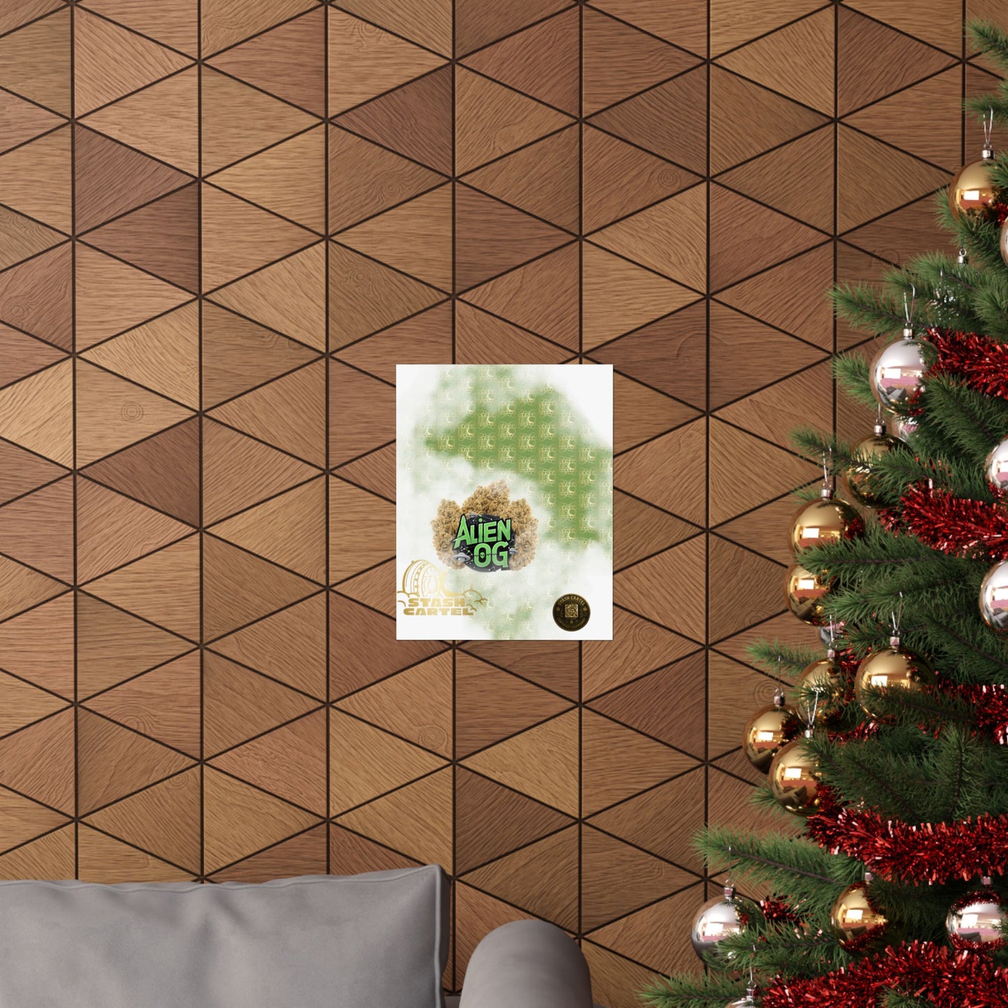 👽🌲 Alien OG Poster – Legendary Indica-Dominant Hybrid with Citrus Pine & Cosmic Potency