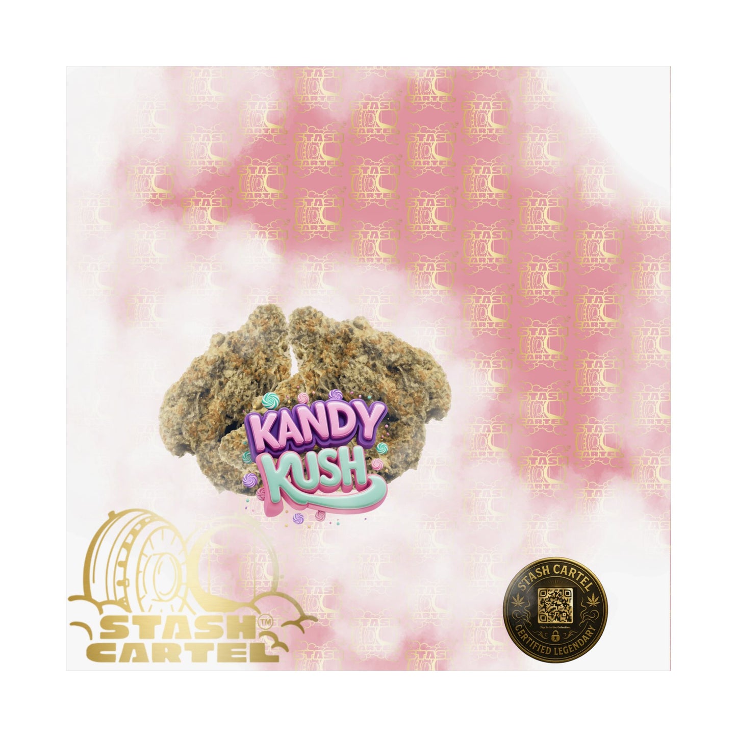 🍬💨 Kandy Kush Poster – Sweet Hybrid Wall Art with Candy Terps & Euphoric Balance