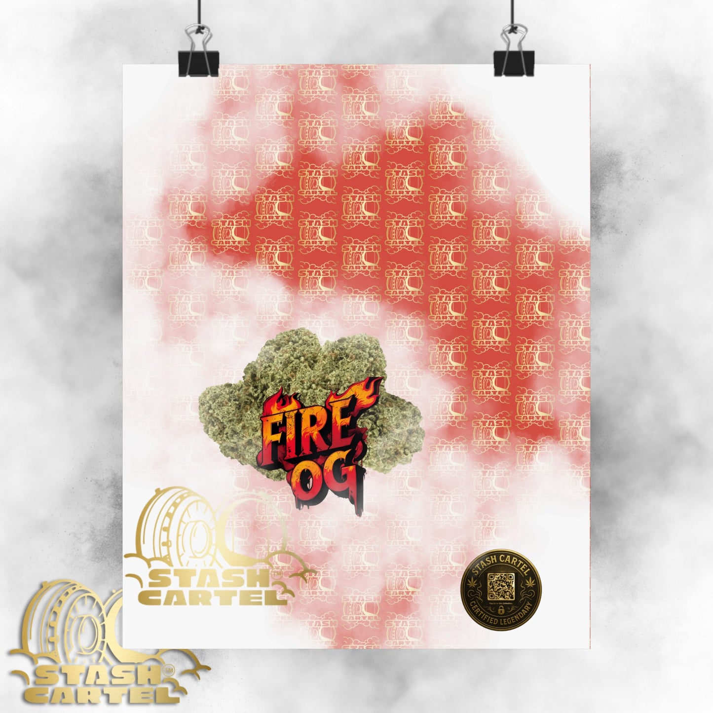 🔥⛽ Fire OG Poster – Legendary Indica Hybrid with Lemon Diesel & Full-Body Melt