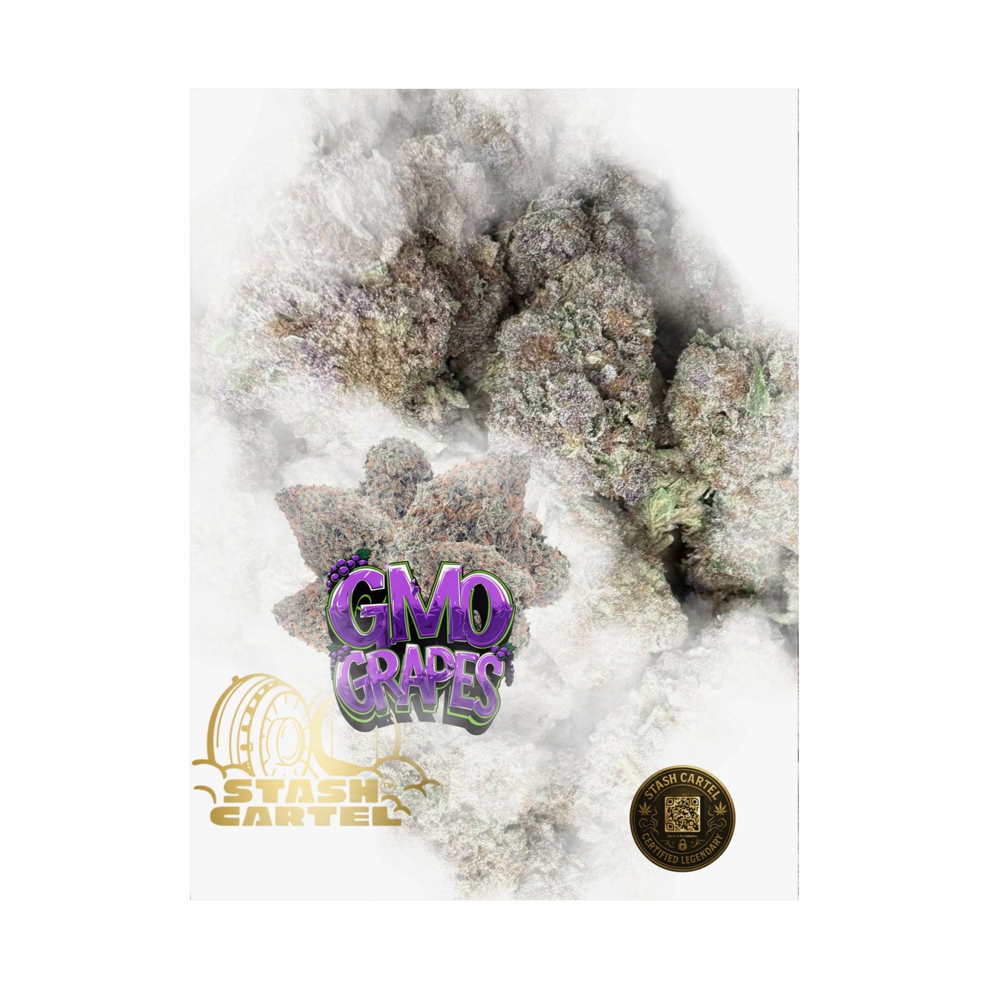 🔮 "GMO Grapes" Terp-Fueled Indica Art Poster