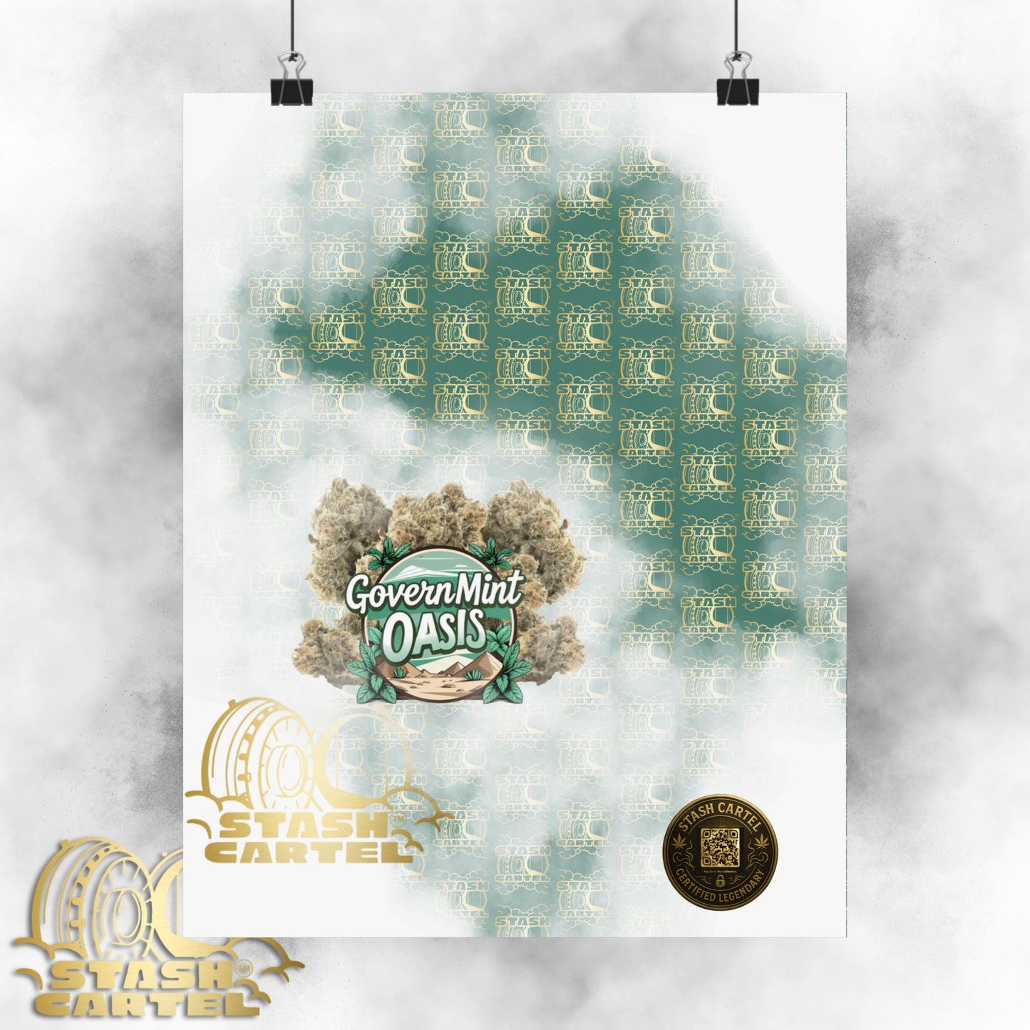 🏛️🌿 "Governmint Oasis" Hybrid Poster – Creamy Citrus Royalty