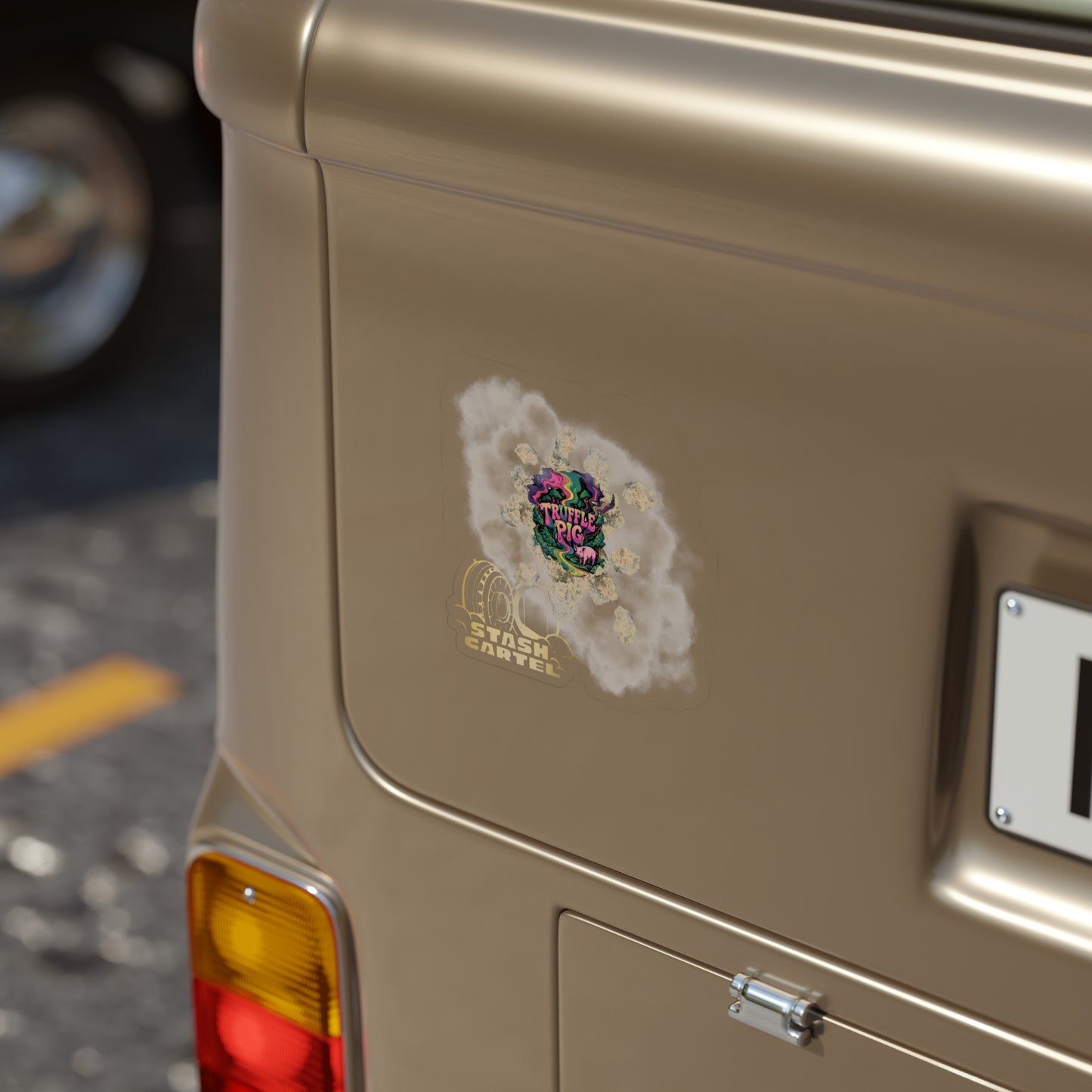 Truffle Pig Transparent Outdoor Sticker – Cannabis Art Collectible