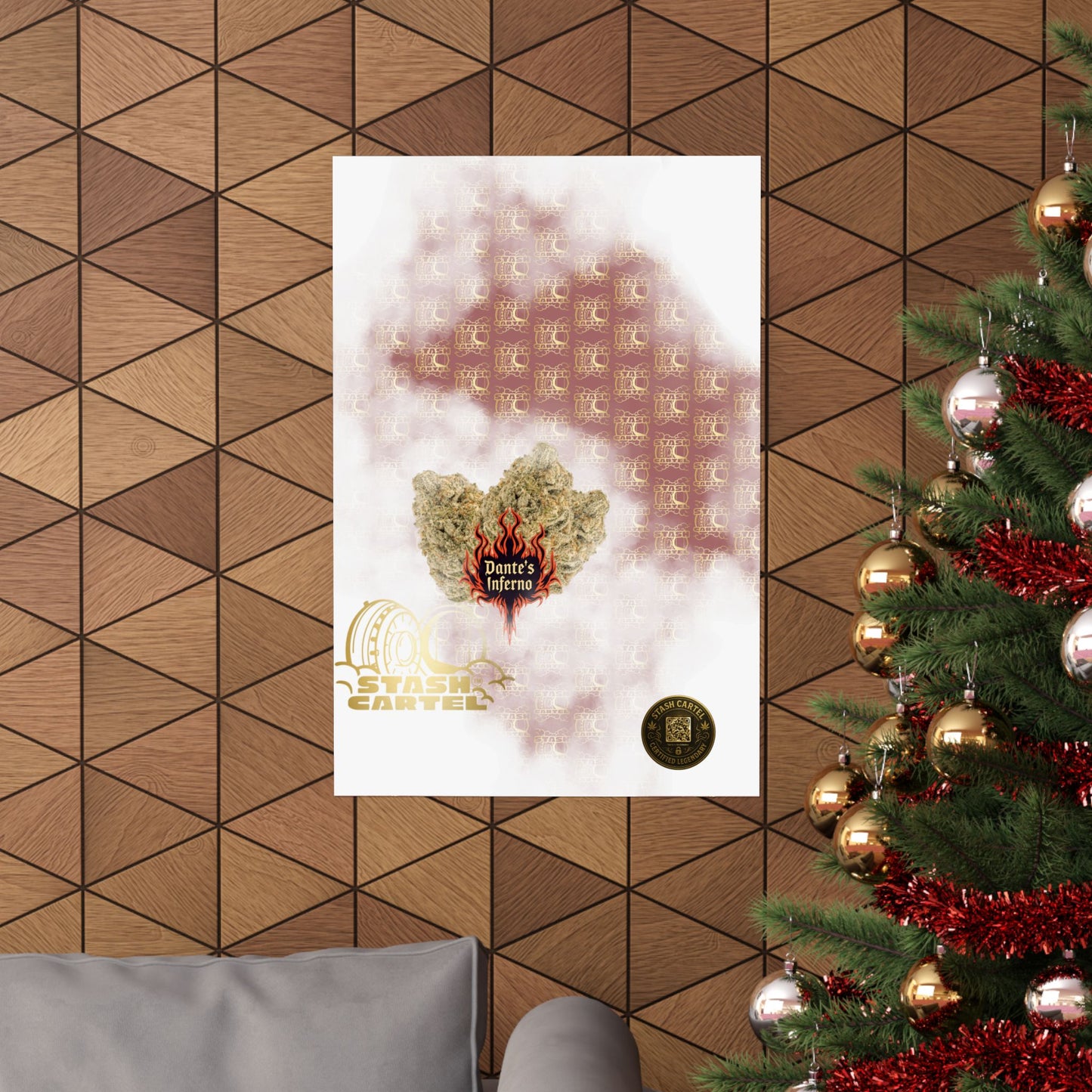 🔥😈 Dante’s Inferno Poster – Exotic Indica Hybrid Poster with Fiery Candy Terps