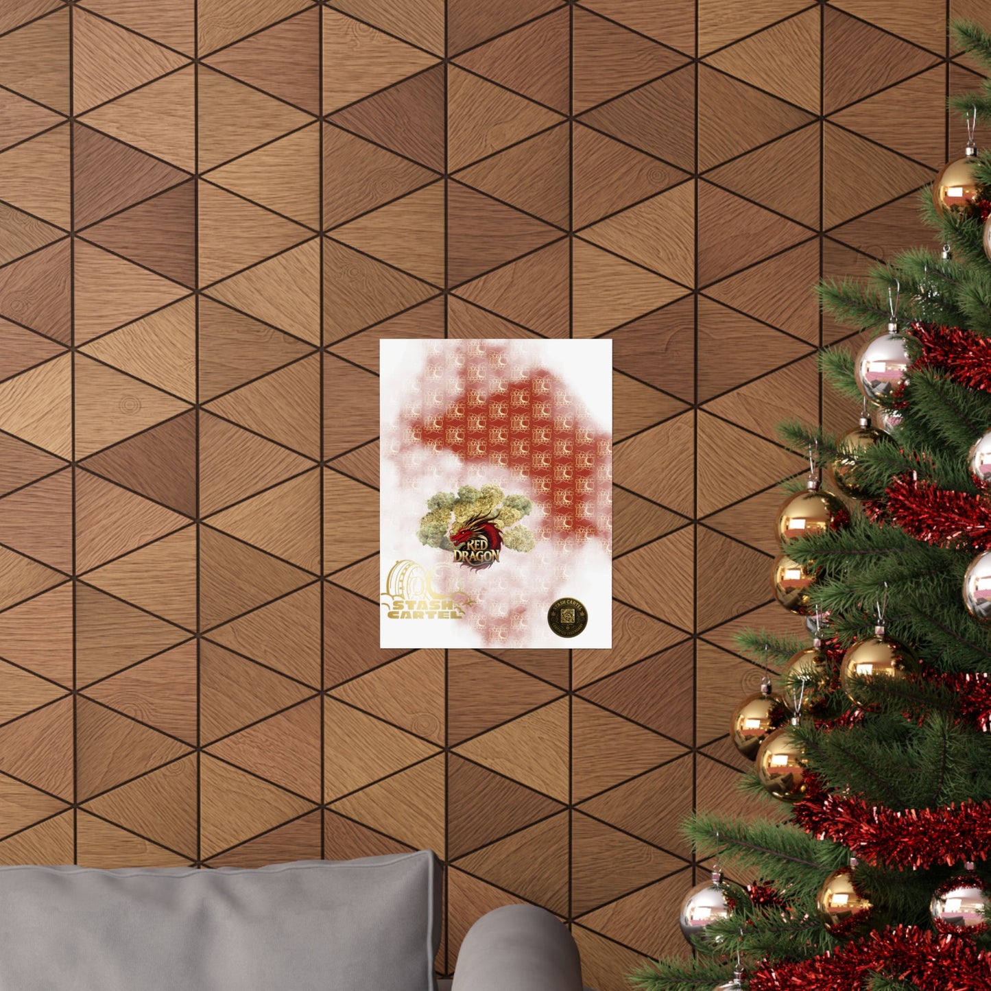 🐉🔥 Red Dragon Poster – Rare Hybrid with Spicy Citrus Fire & Euphoric Mystic Energy