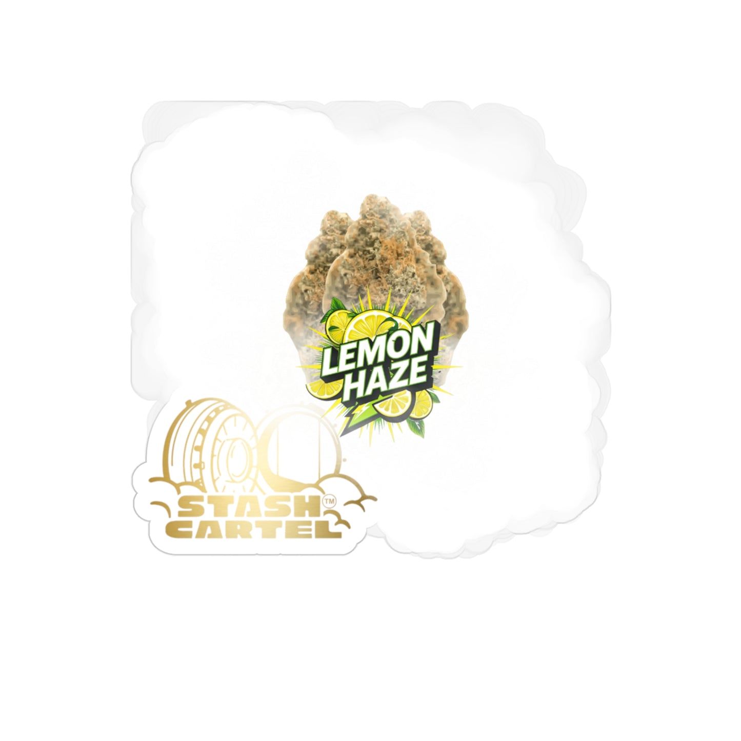 Lemon Haze Transparent Outdoor Sticker – Weed Lifestyle Design