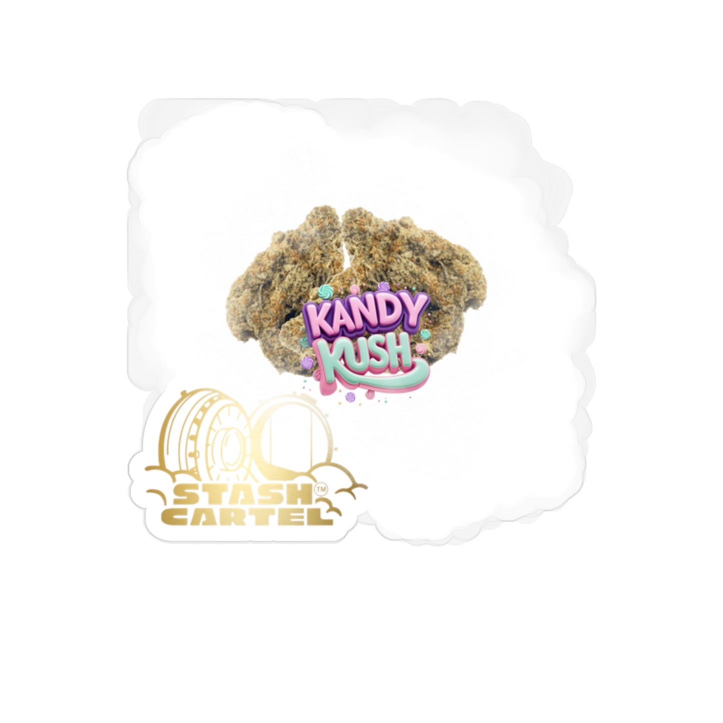 Kandy Kush Transparent Outdoor Sticker – Cannabis Culture Design