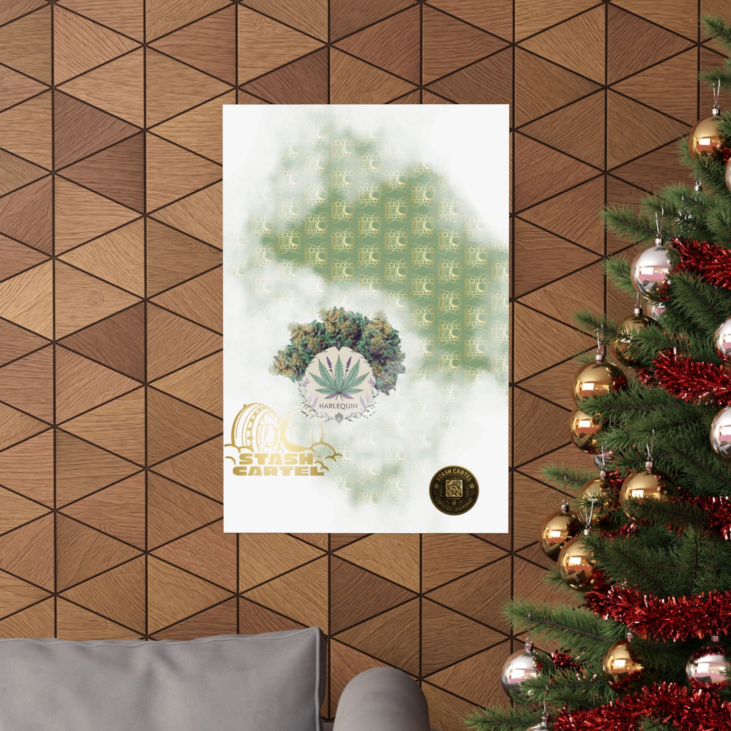 💚🎭 Harlequin Poster – Balanced CBD Poster for Calm & Creativity