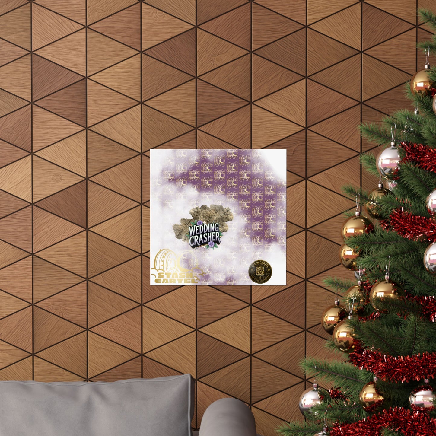 🎉💍 Wedding Crasher Poster – Uplifting Hybrid Wall Art with Vanilla Cake & Purple Gas