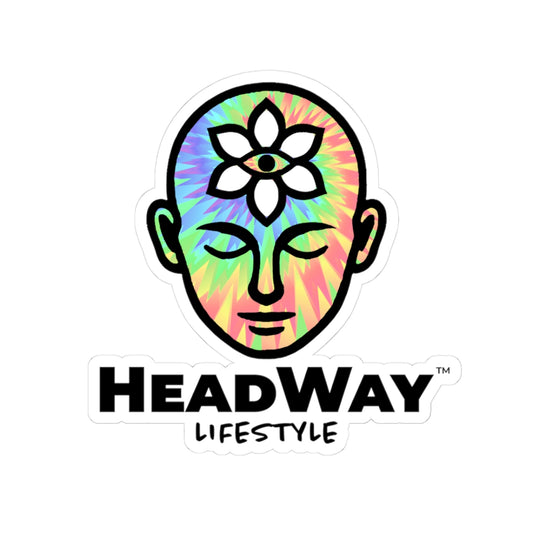 Colorful HeadWay Lifestyle Kiss-Cut Stickers, Vinyl Stickers for Water Bottles, Scrapbooking, Laptop Decor, Boho Style