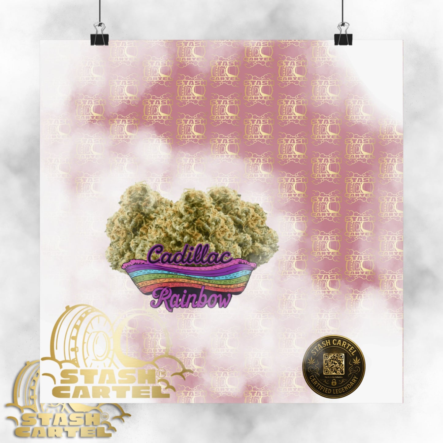 🚗🌈 "Cadillac Rainbow" Hybrid Poster – Premium Funk Ride