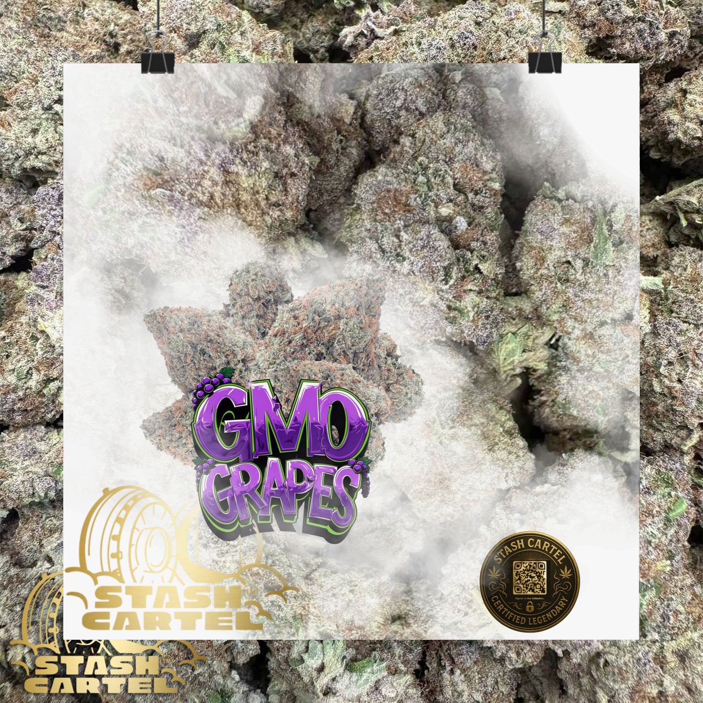 🔮 "GMO Grapes" Terp-Fueled Indica Art Poster