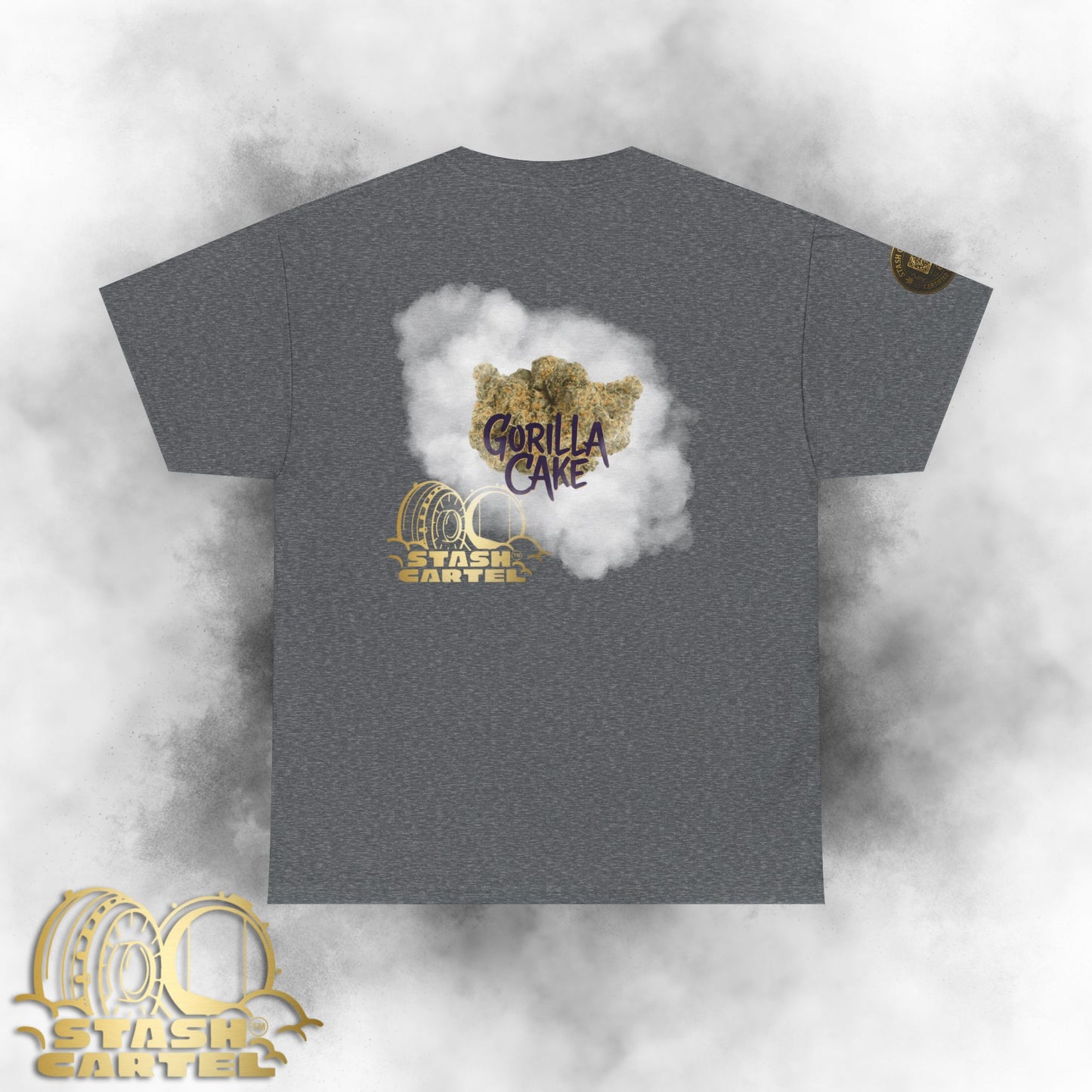 Gorilla Cake Tee – Hybrid Strength, Frosted Kush Unisex Heavy Cotton Tee