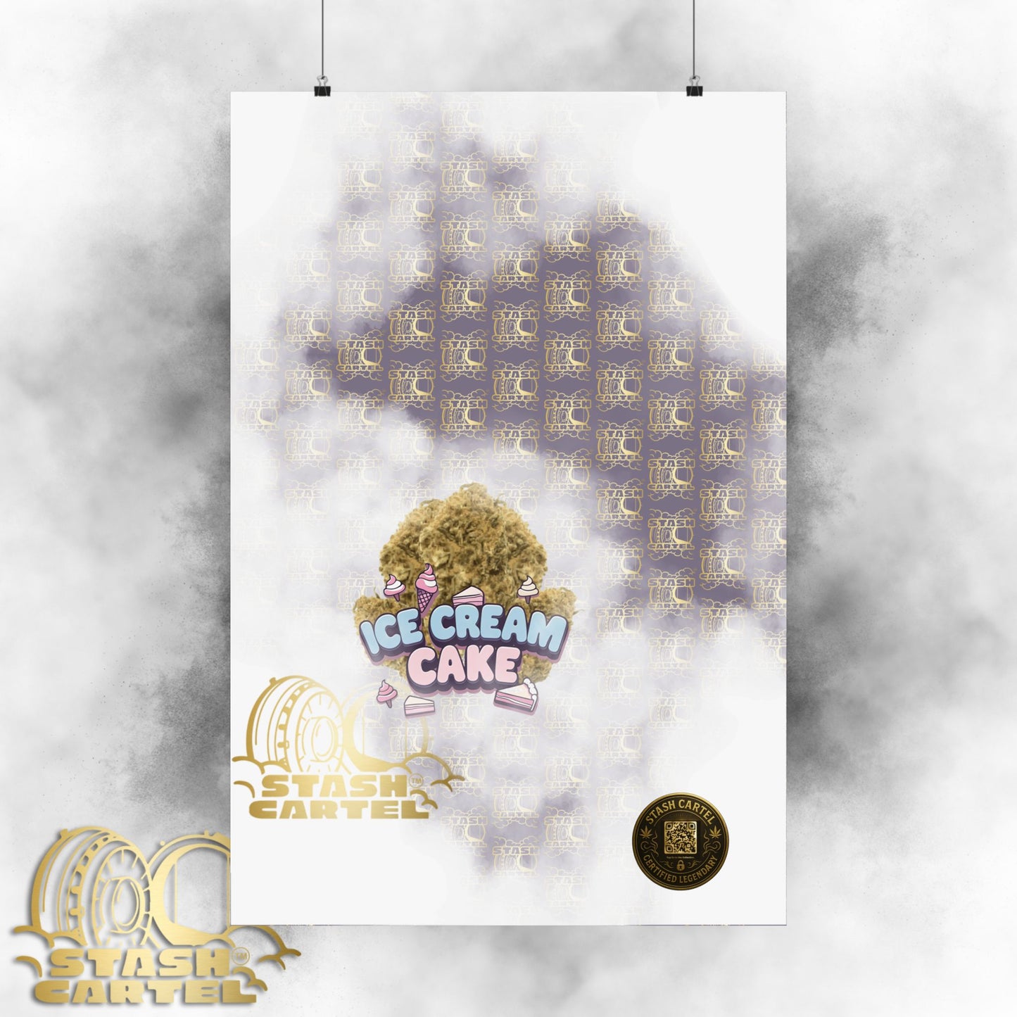 🍦 "Ice Cream Cake" Sedating Indica Dessert Poster