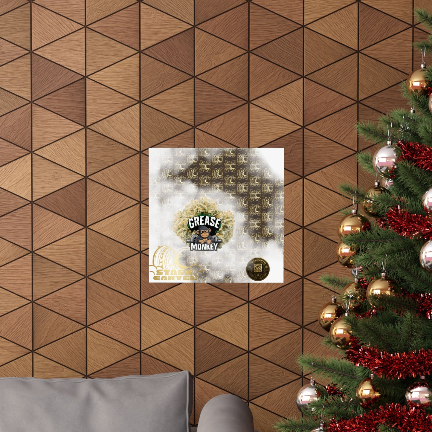 🧼🛠️ Grease Monkey Poster – Gassy Hybrid Wall Art with Full-Body Chill