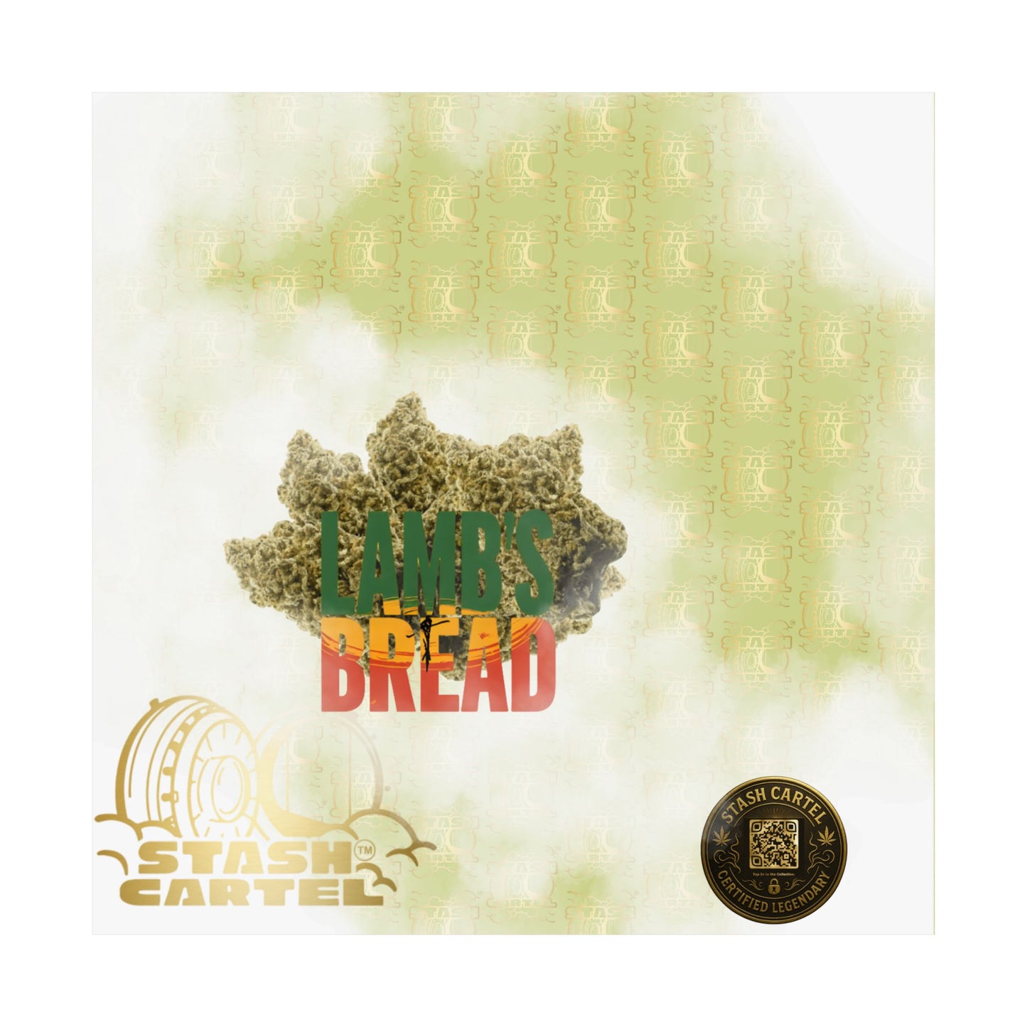 🇯🇲🕊️ Lamb’s Bread Poster – Jamaican Sativa Print with Bright Uplift & History