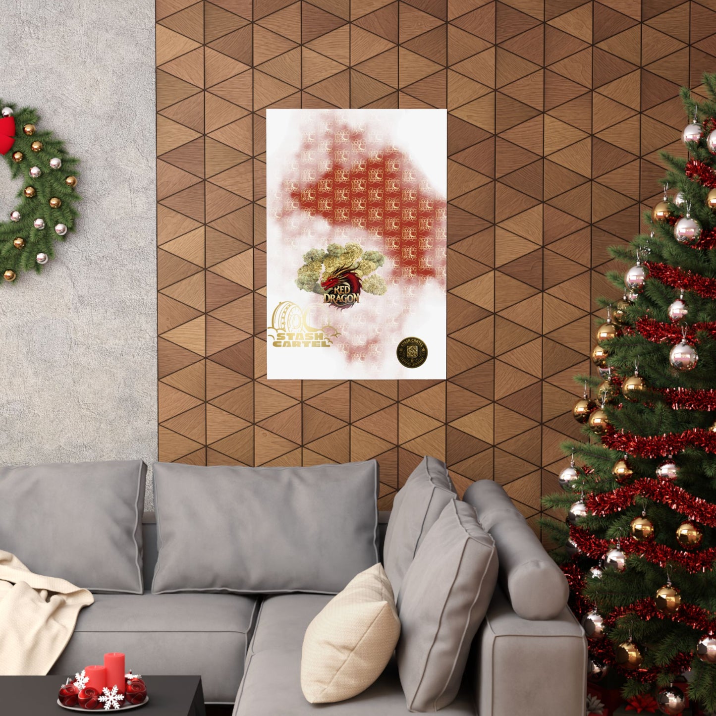 🐉🔥 Red Dragon Poster – Rare Hybrid with Spicy Citrus Fire & Euphoric Mystic Energy