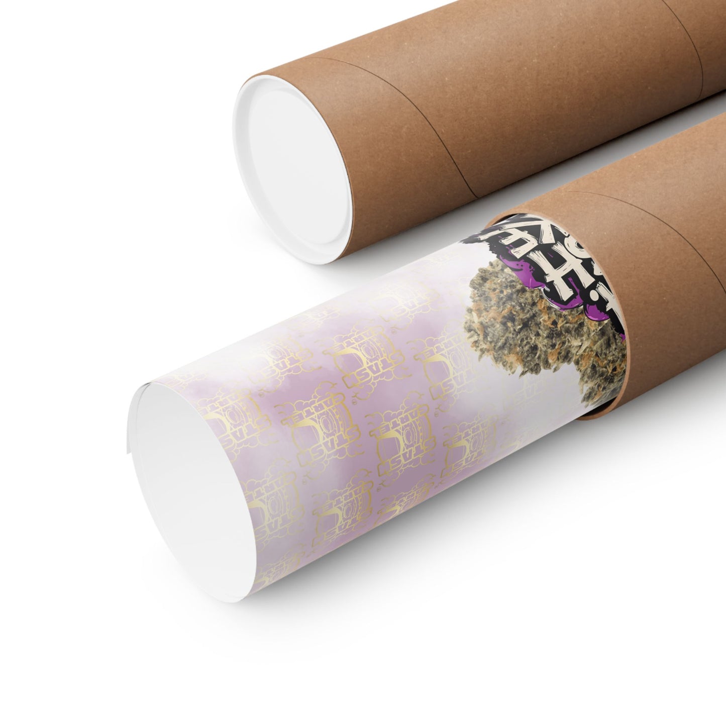 🎂🌴 LA Kush Cake Poster – Indica Hybrid Wall Art with Vanilla Cake & OG Gas