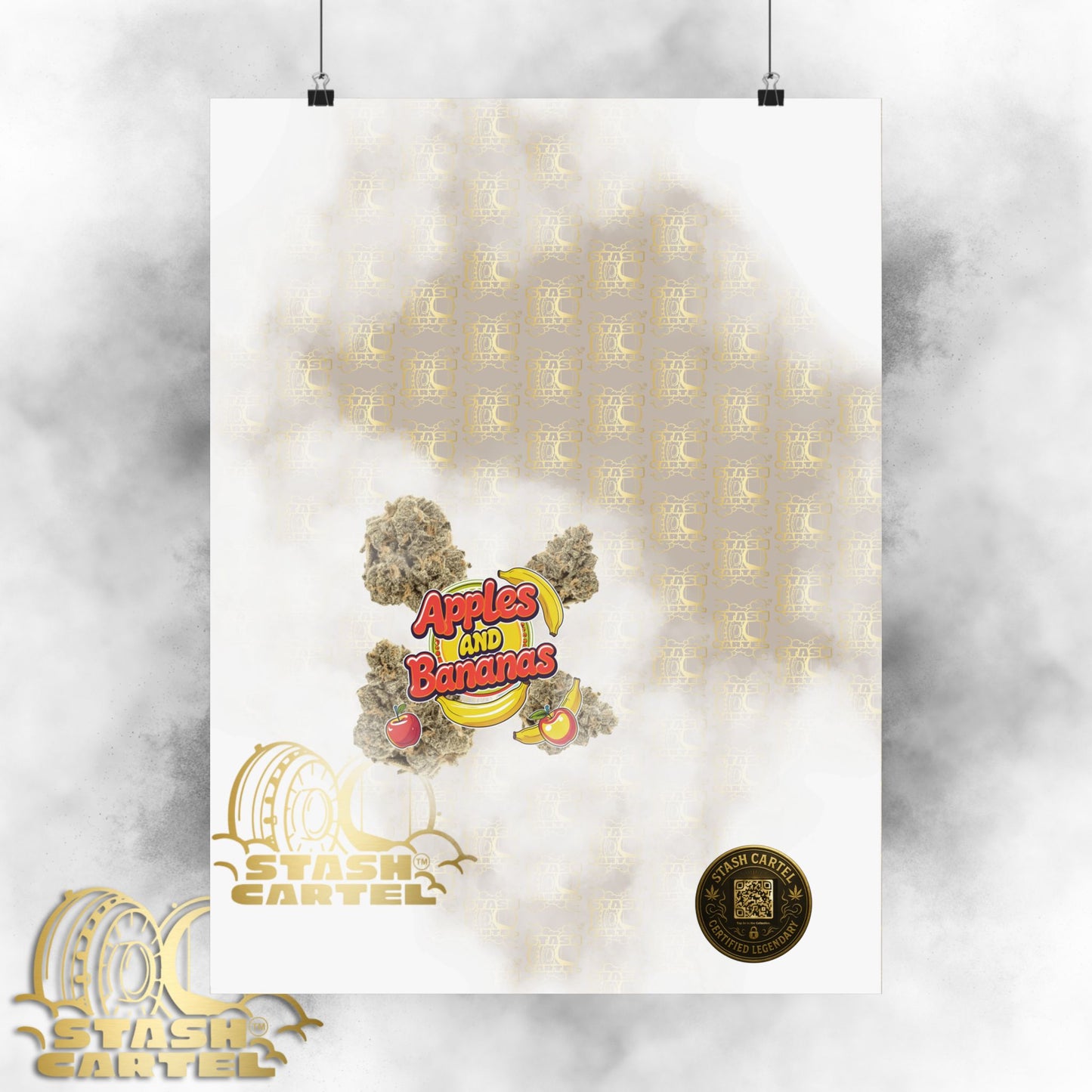 🍎🍌 Apples and Bananas Poster – Fruity Hybrid with Candy Apple & Creamy Tropical Gas