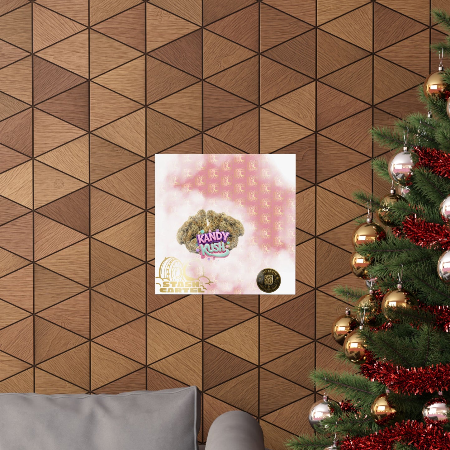 🍬💨 Kandy Kush Poster – Sweet Hybrid Wall Art with Candy Terps & Euphoric Balance