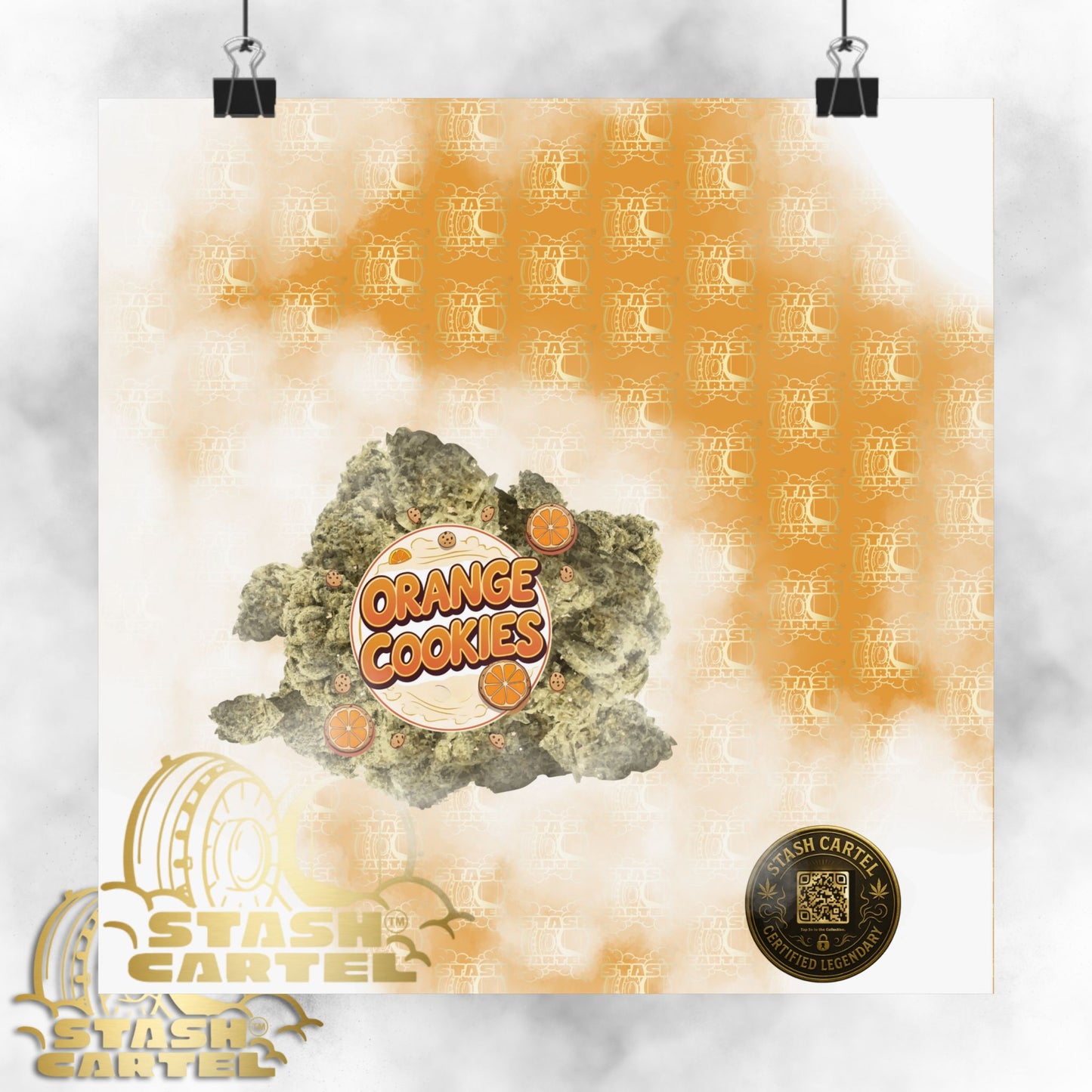 🍊🍪 Orange Cookies Poster – Zesty Cookie Gas Hybrid Poster with Citrus Burst