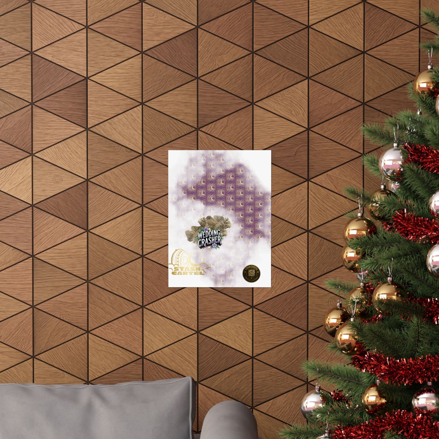 🎉💍 Wedding Crasher Poster – Uplifting Hybrid Wall Art with Vanilla Cake & Purple Gas