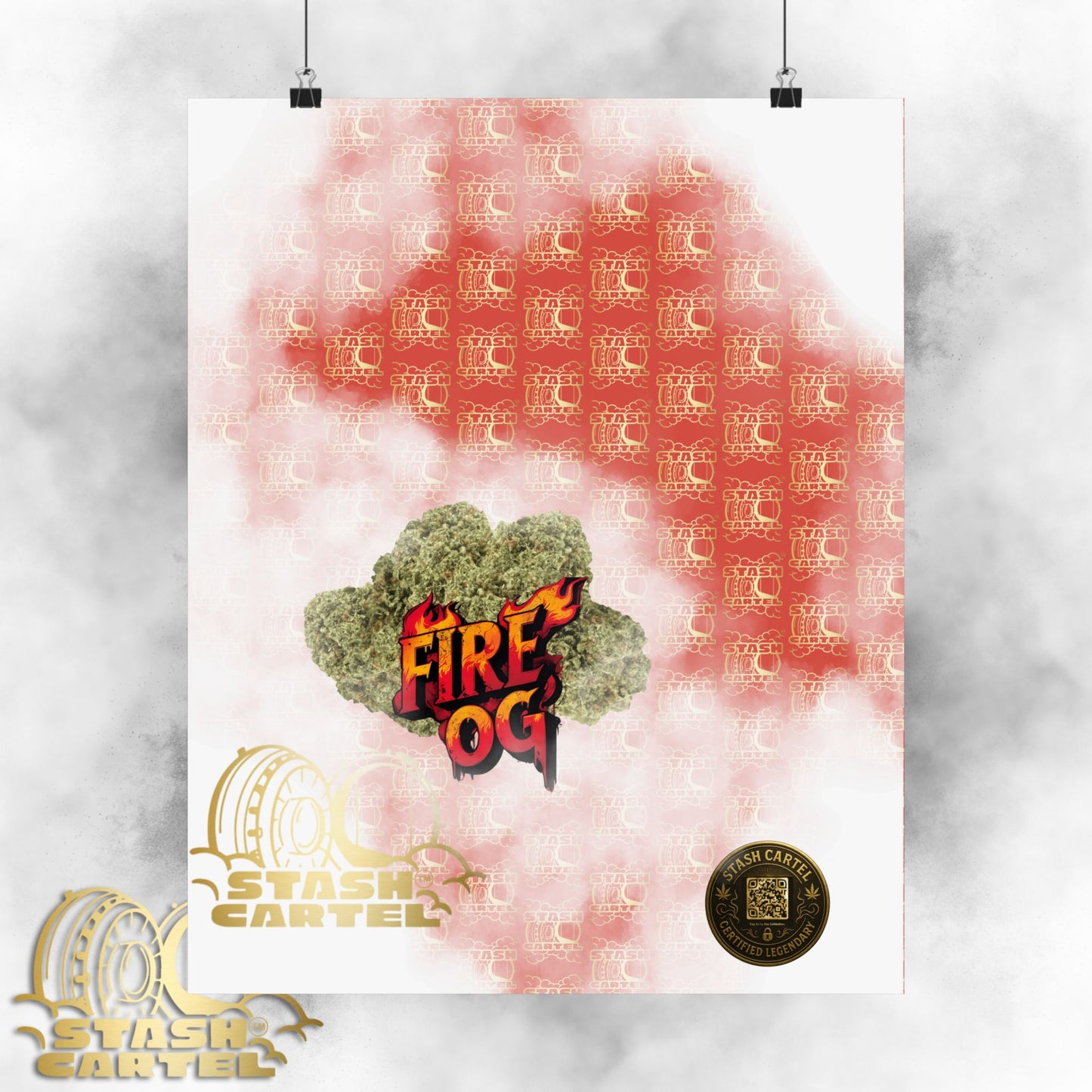 🔥⛽ Fire OG Poster – Legendary Indica Hybrid with Lemon Diesel & Full-Body Melt