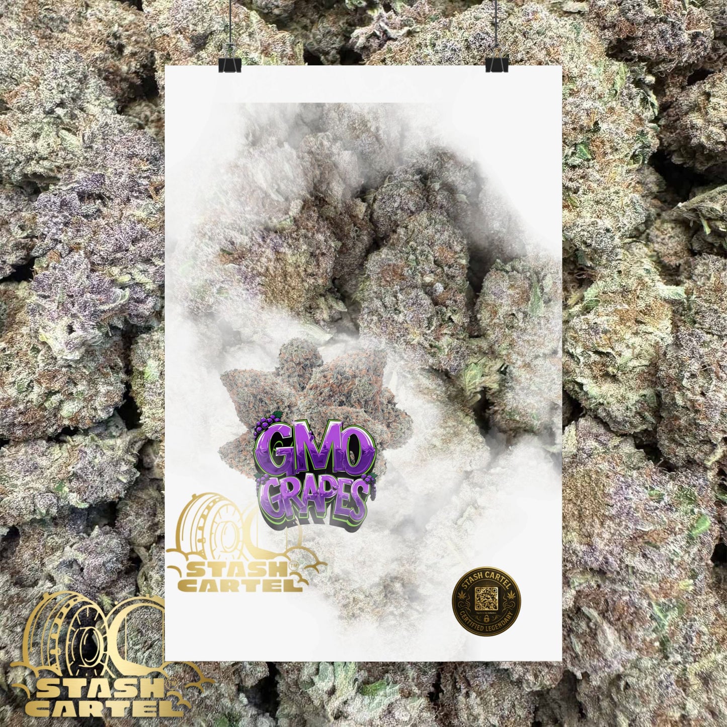 🔮 "GMO Grapes" Terp-Fueled Indica Art Poster