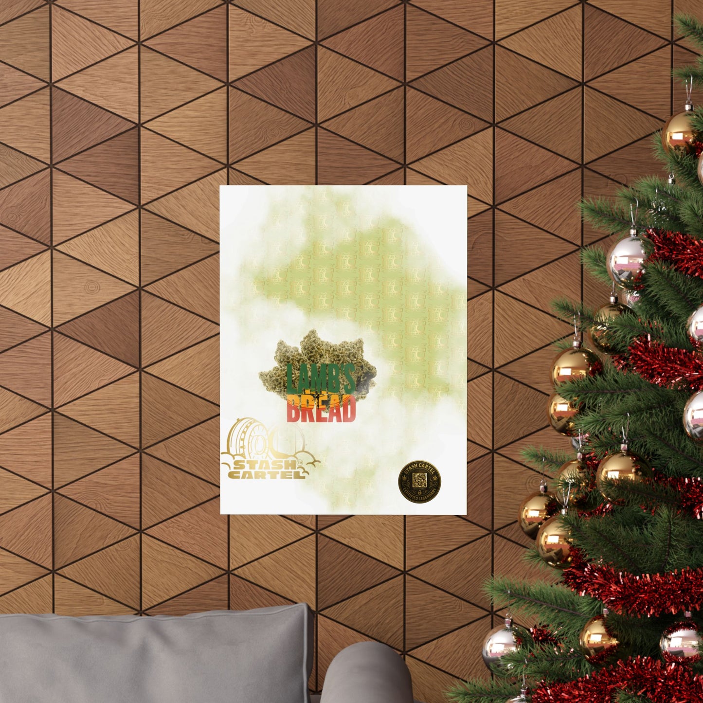 🇯🇲🕊️ Lamb’s Bread Poster – Jamaican Sativa Print with Bright Uplift & History