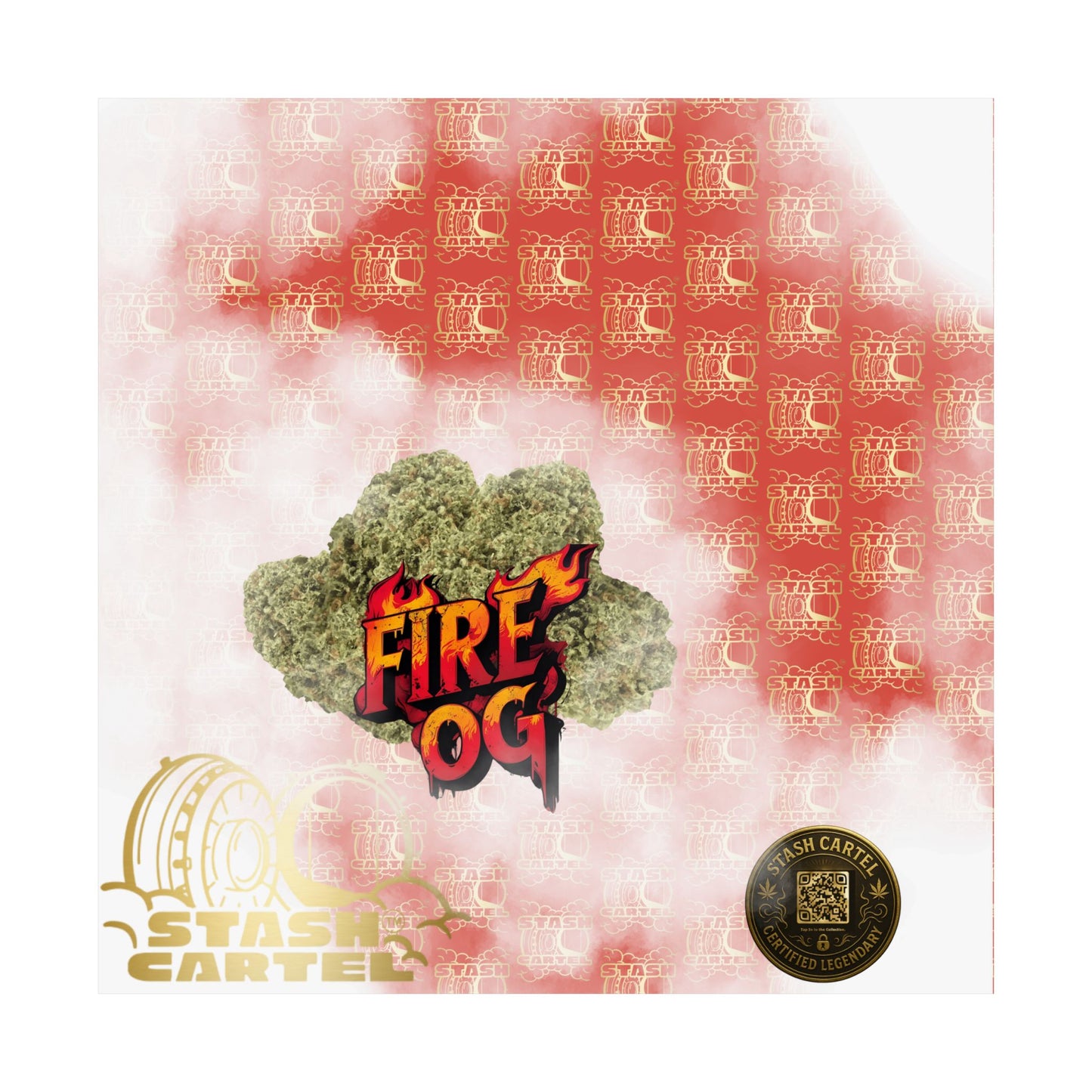 🔥⛽ Fire OG Poster – Legendary Indica Hybrid with Lemon Diesel & Full-Body Melt