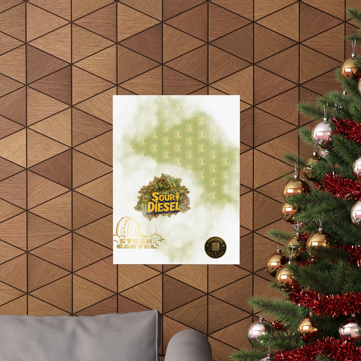 ⛽ "OG Chem" Diesel-Fueled Hybrid Poster – High-Octane Cannabis Wall Art in Fuel Green