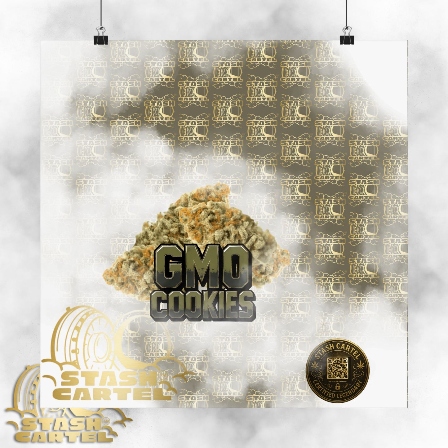 🧄 "GMO Cookies" Heavy-Hitting Indica Gas Poster