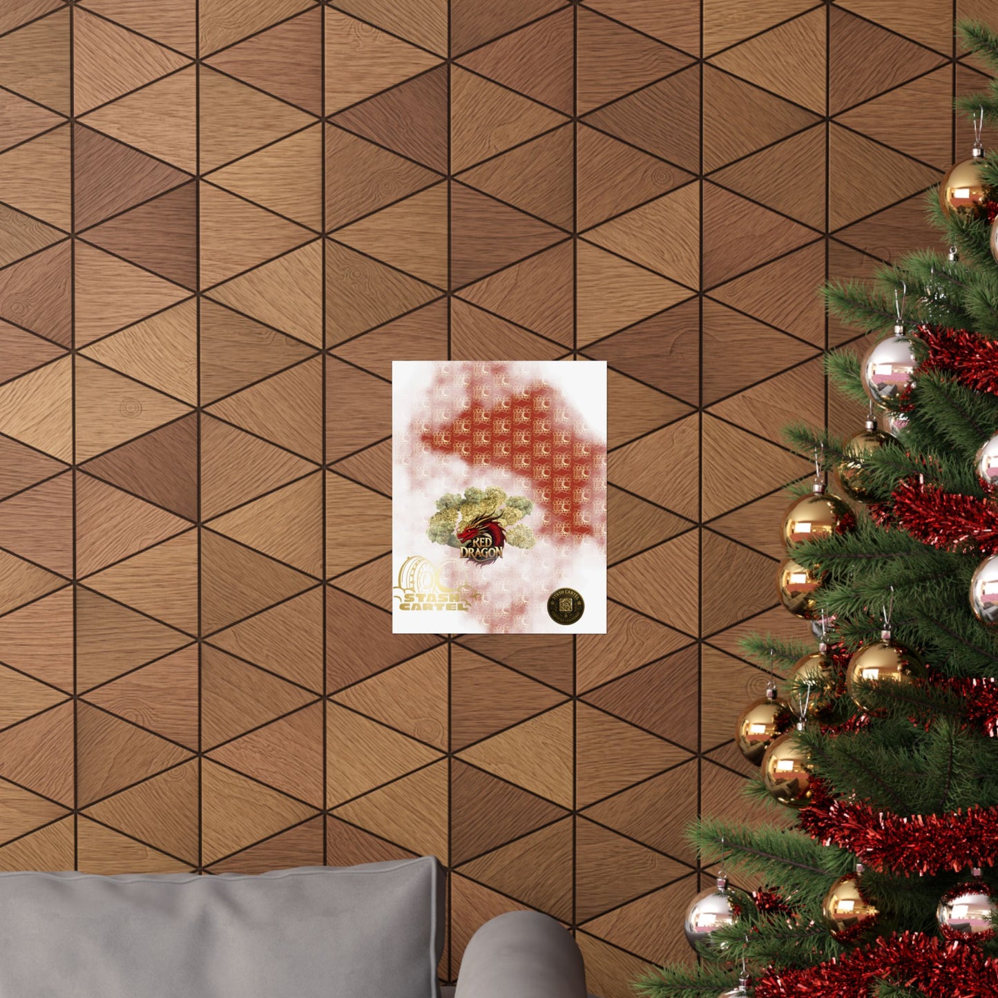 🐉🔥 Red Dragon Poster – Rare Hybrid with Spicy Citrus Fire & Euphoric Mystic Energy