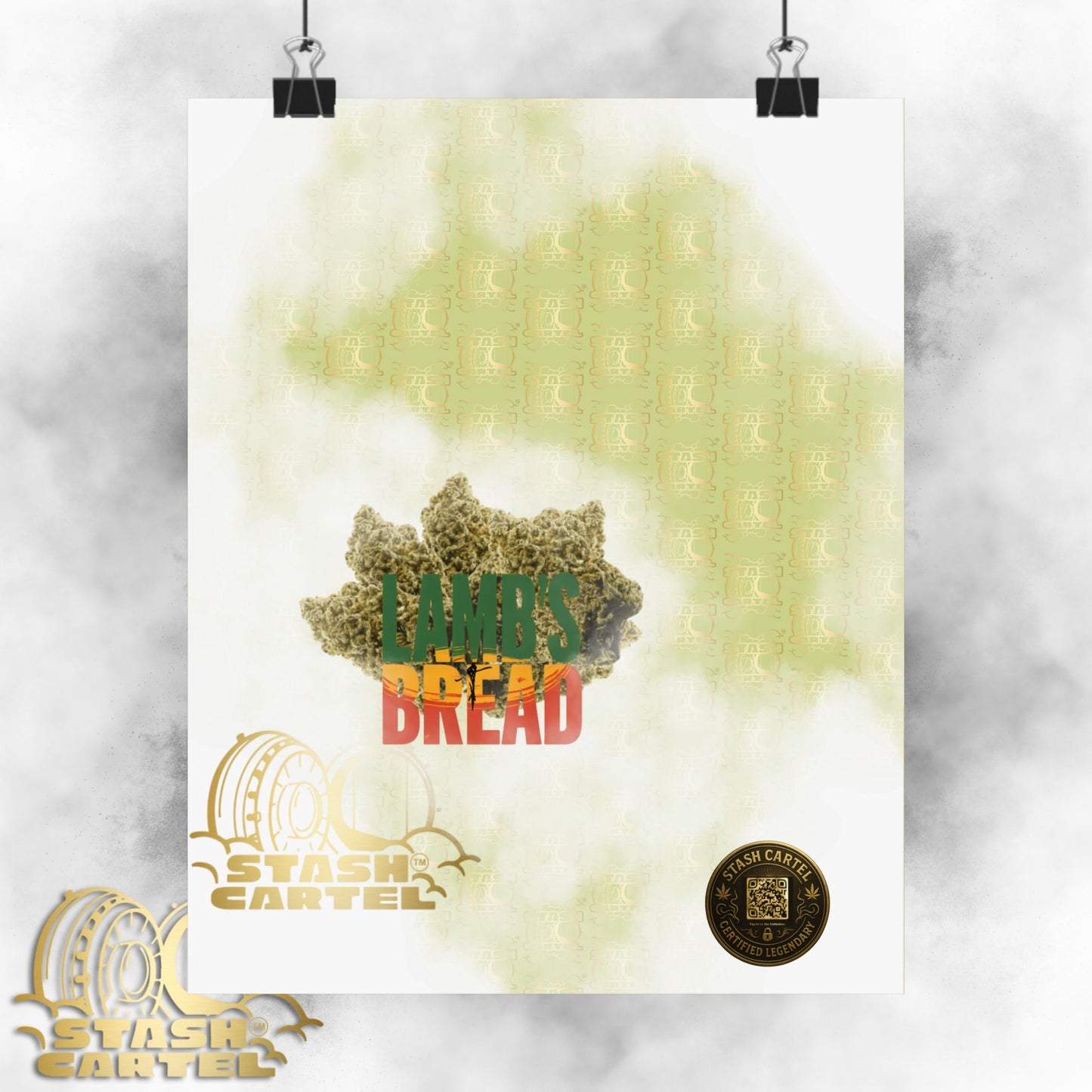 🇯🇲🕊️ Lamb’s Bread Poster – Jamaican Sativa Print with Bright Uplift & History