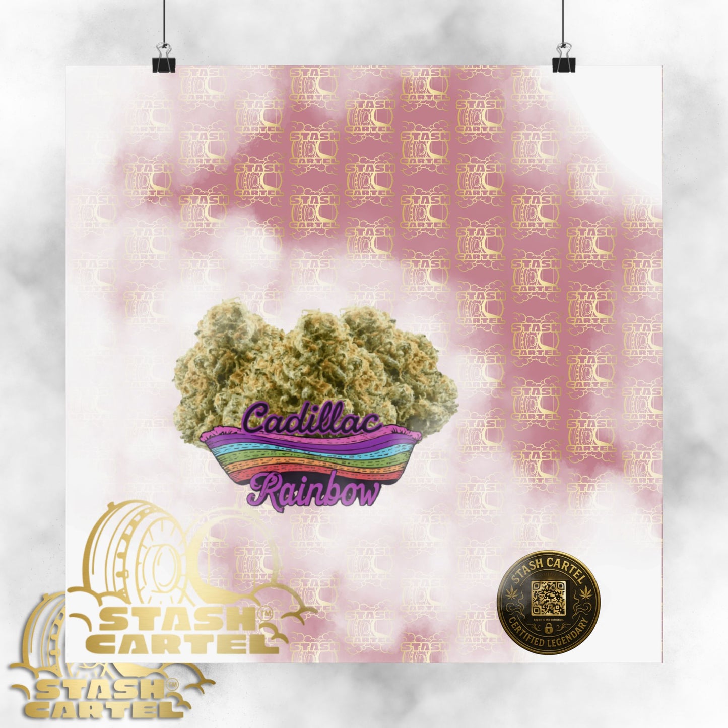 🚗🌈 "Cadillac Rainbow" Hybrid Poster – Premium Funk Ride