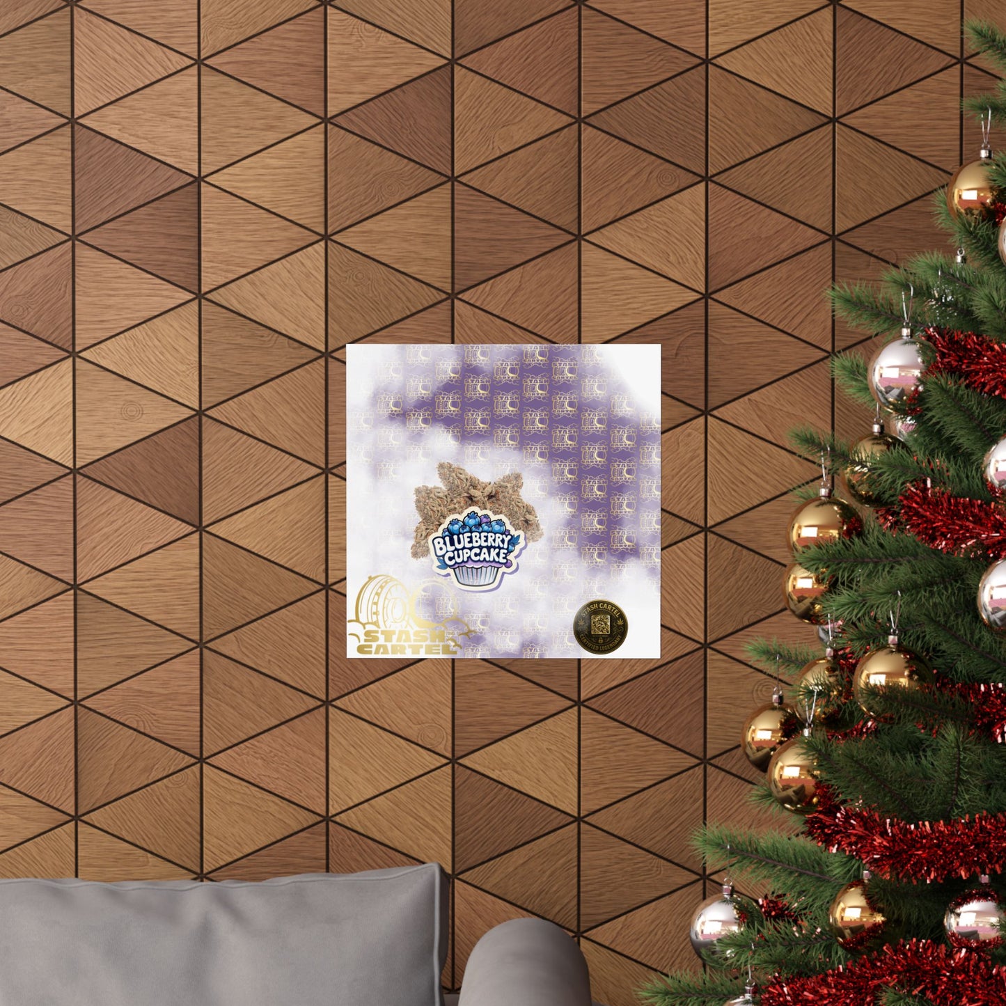 🧁💙 "Blueberry Cupcake" Indica-Hybrid Poster – Berry Baked Bliss