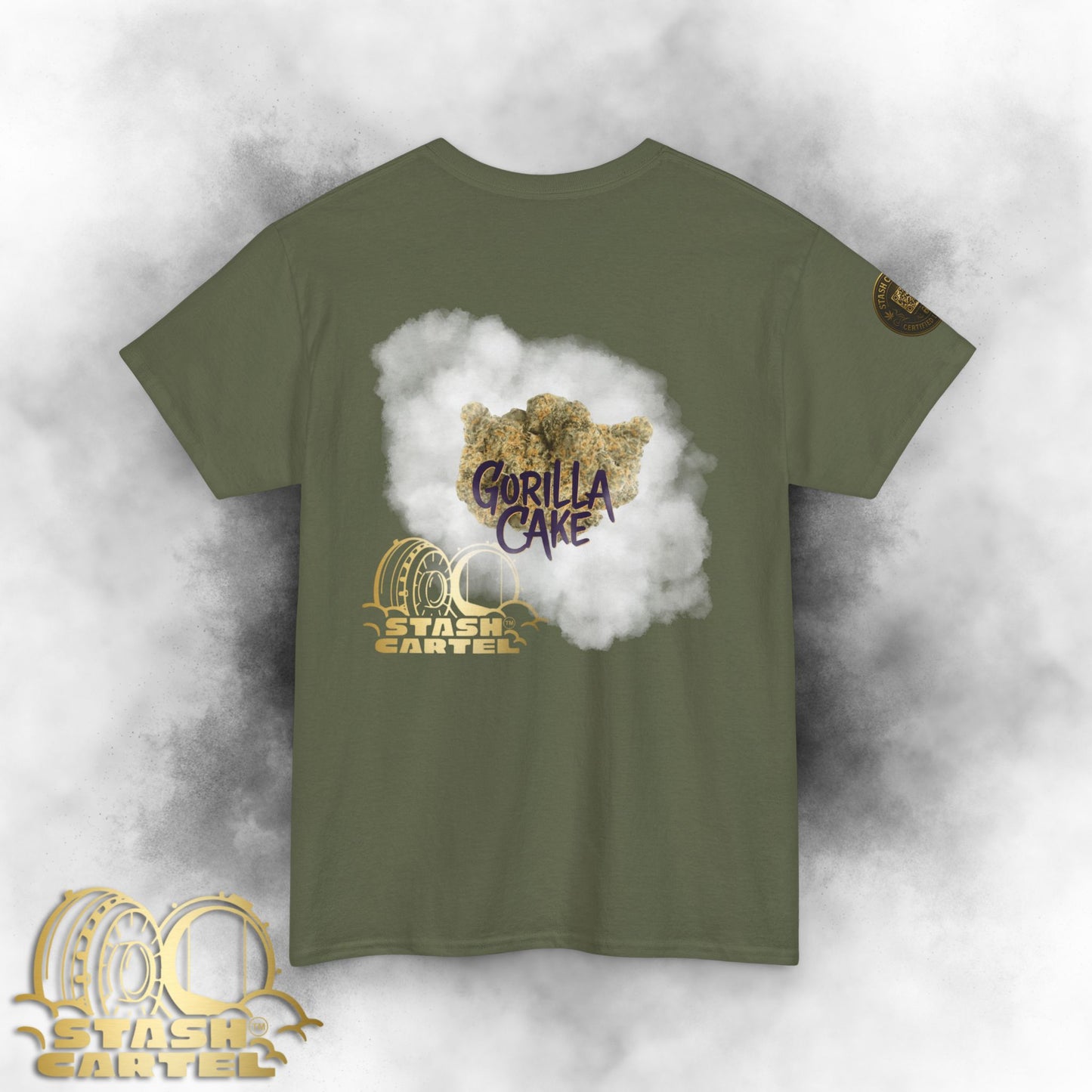 Gorilla Cake Tee – Hybrid Strength, Frosted Kush Unisex Heavy Cotton Tee
