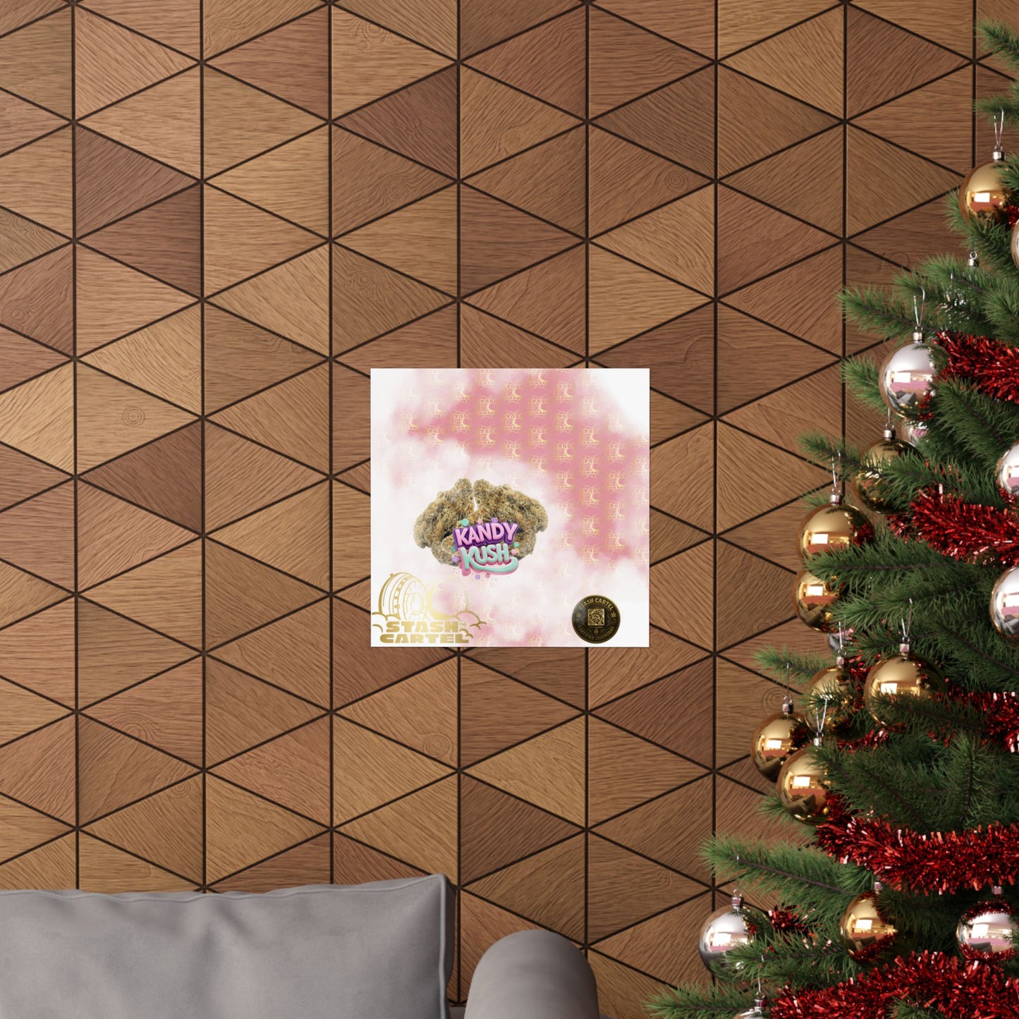 🍬💨 Kandy Kush Poster – Sweet Hybrid Wall Art with Candy Terps & Euphoric Balance