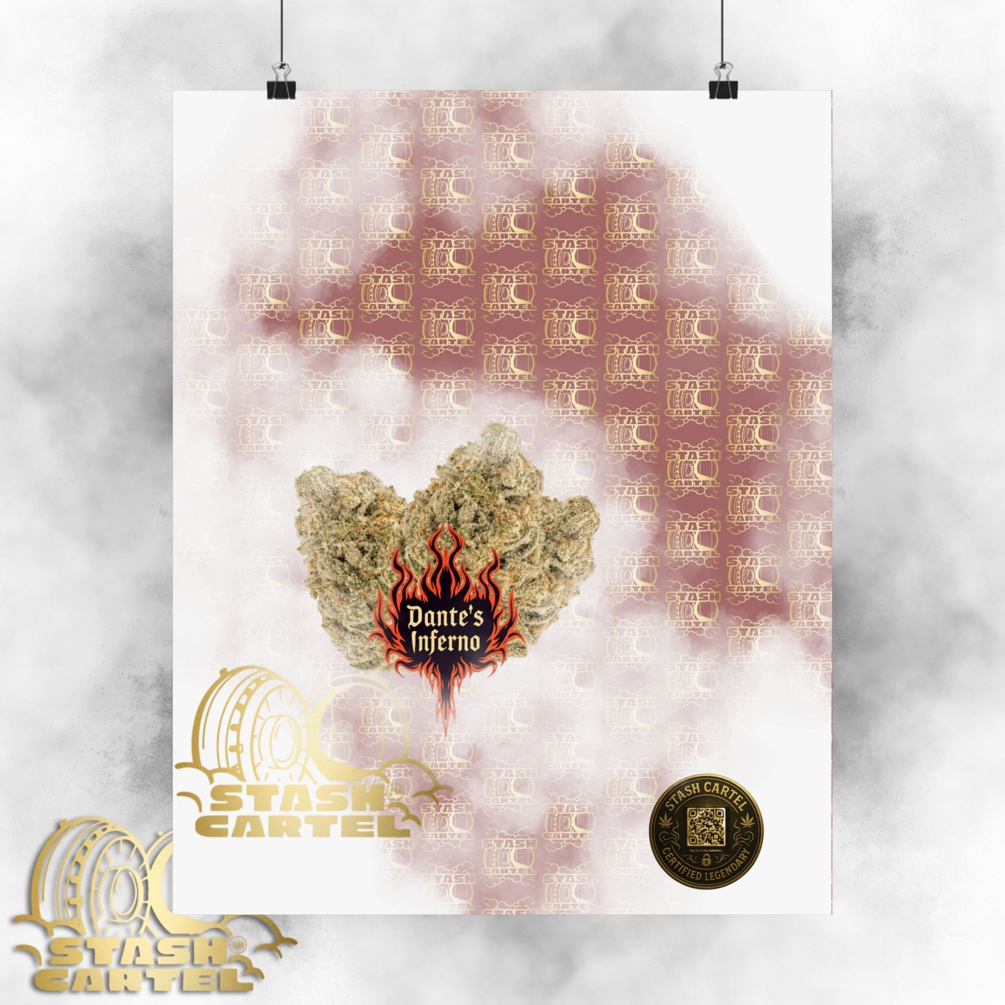 🔥😈 Dante’s Inferno Poster – Exotic Indica Hybrid Poster with Fiery Candy Terps