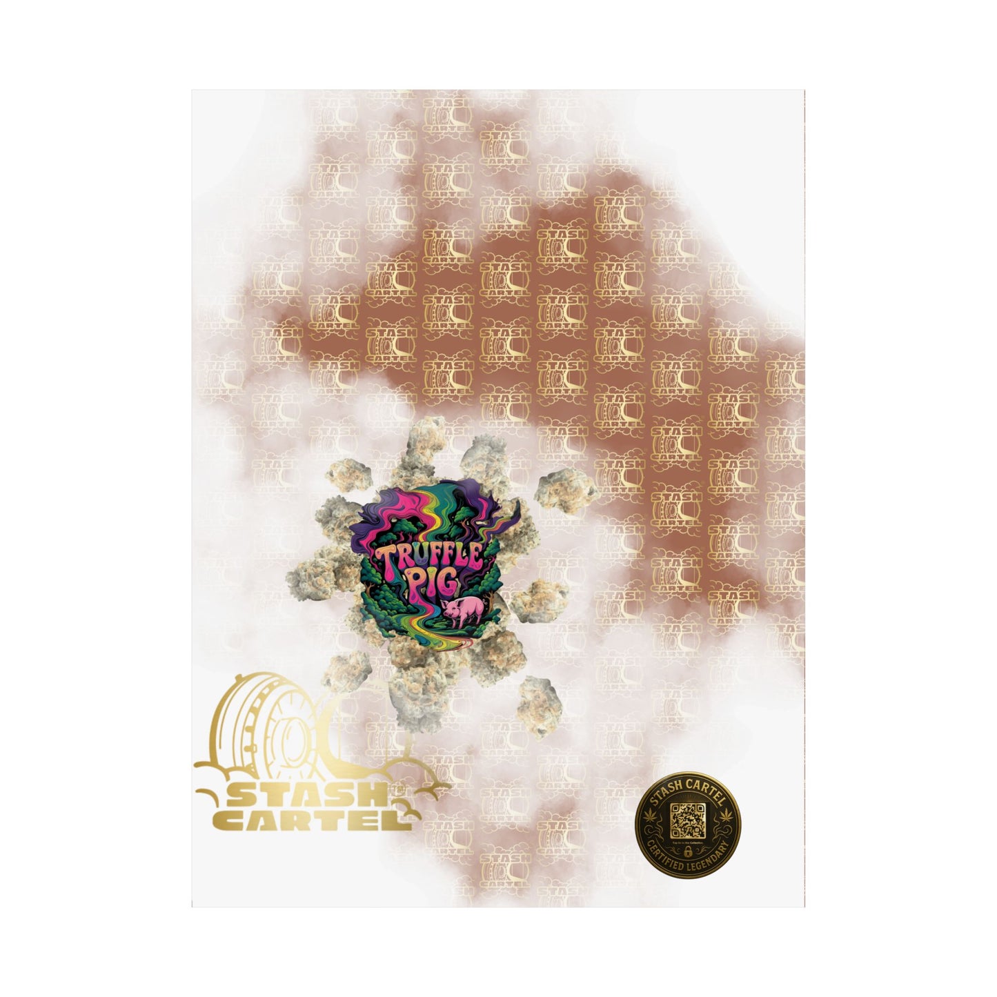 🐷🍫 Truffle Pig Poster – Rare Indica Hybrid with Candy Gas & Earthy Depth