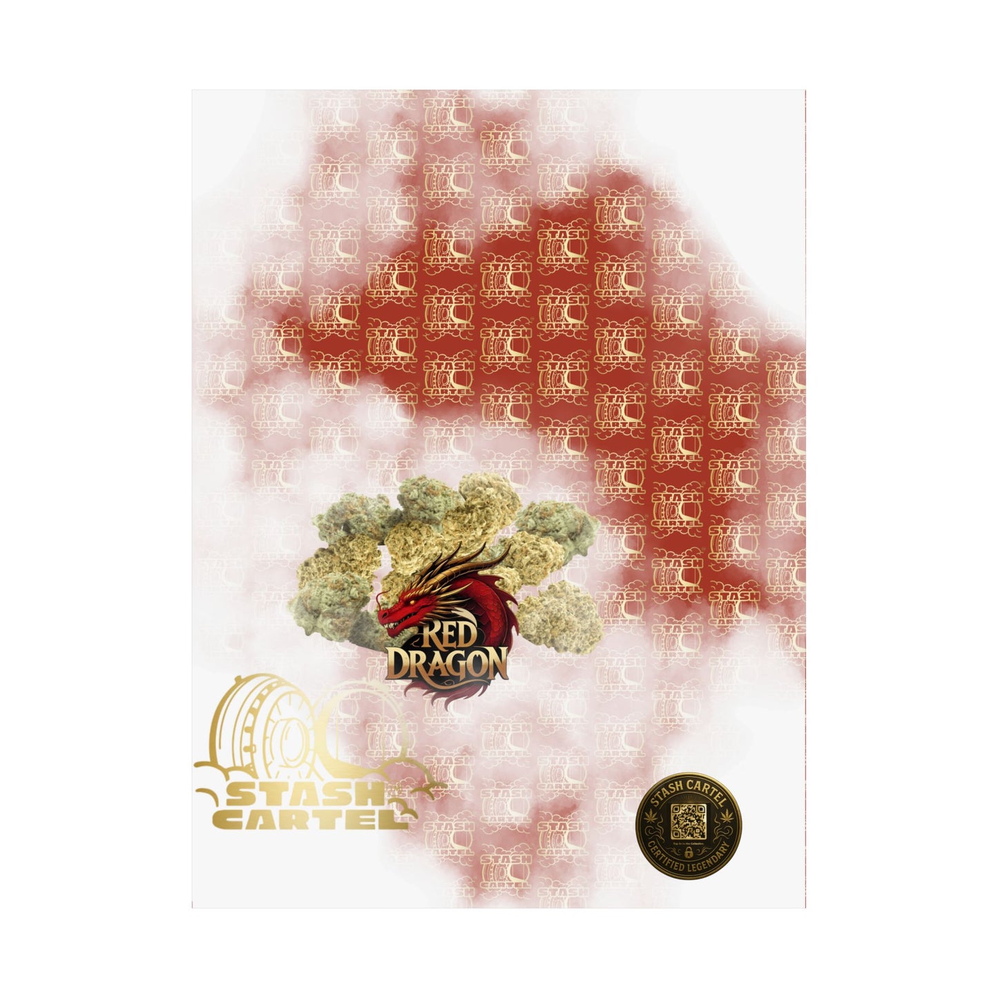 🐉🔥 Red Dragon Poster – Rare Hybrid with Spicy Citrus Fire & Euphoric Mystic Energy