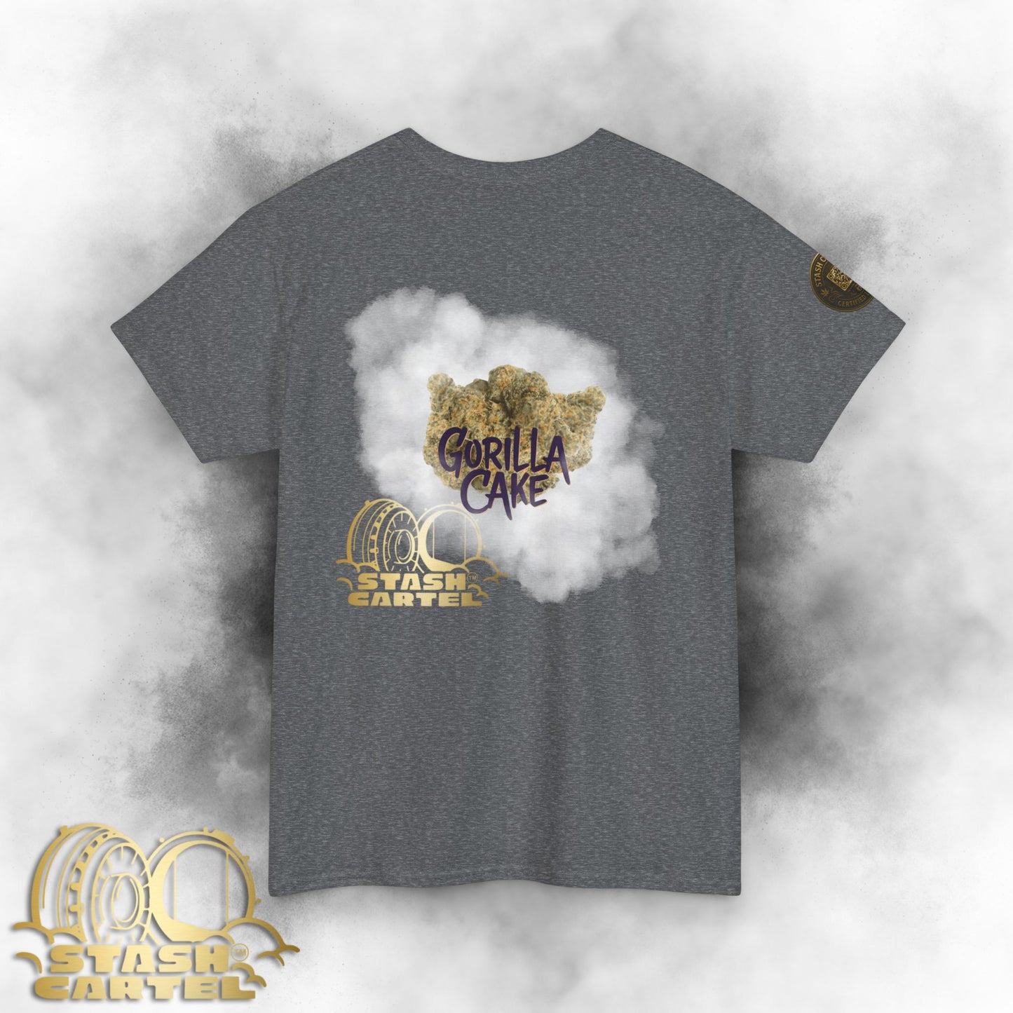 Gorilla Cake Tee – Hybrid Strength, Frosted Kush Unisex Heavy Cotton Tee