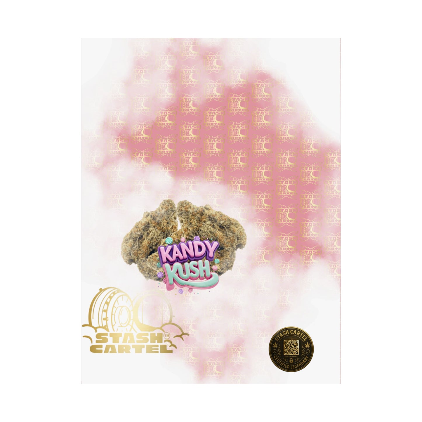 🍬💨 Kandy Kush Poster – Sweet Hybrid Wall Art with Candy Terps & Euphoric Balance