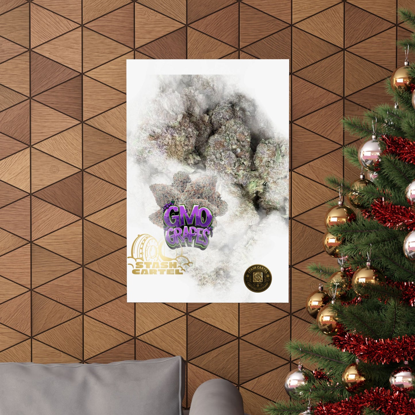 🔮 "GMO Grapes" Terp-Fueled Indica Art Poster